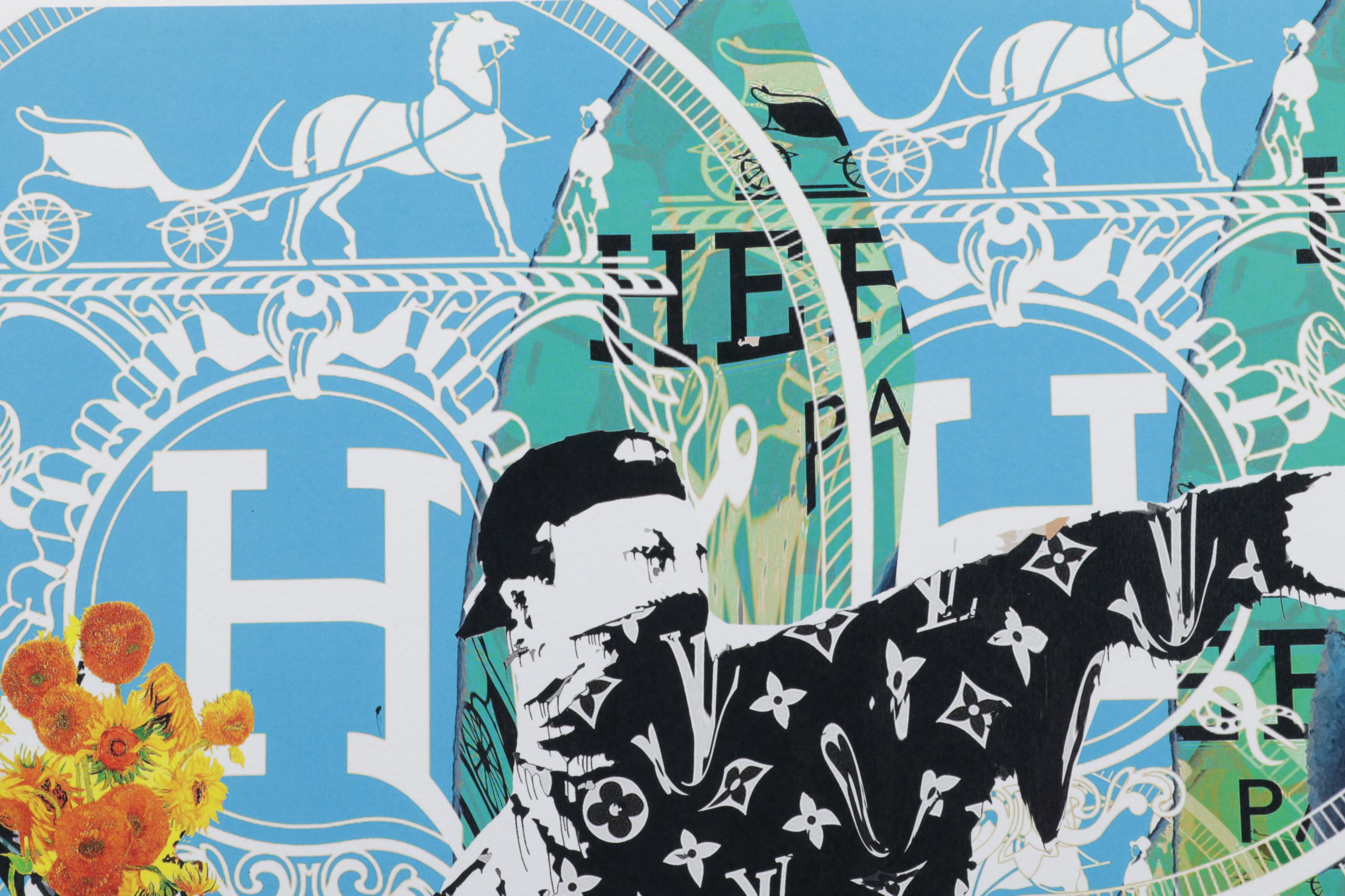 Death NYC Pop Art Graphic Print After Banksy's "Flower Thrower"