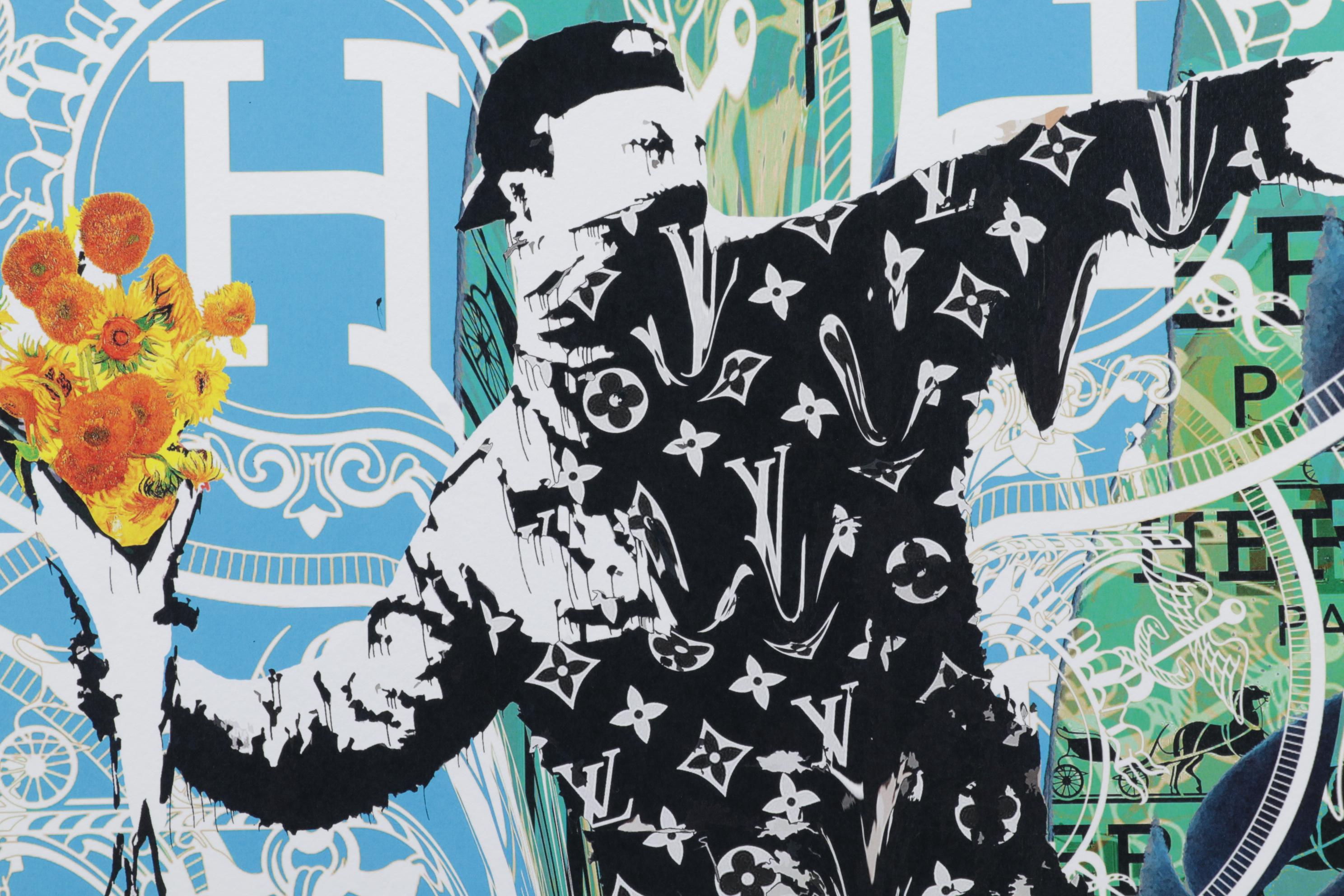 Death NYC Pop Art Graphic Print After Banksy's "Flower Thrower"