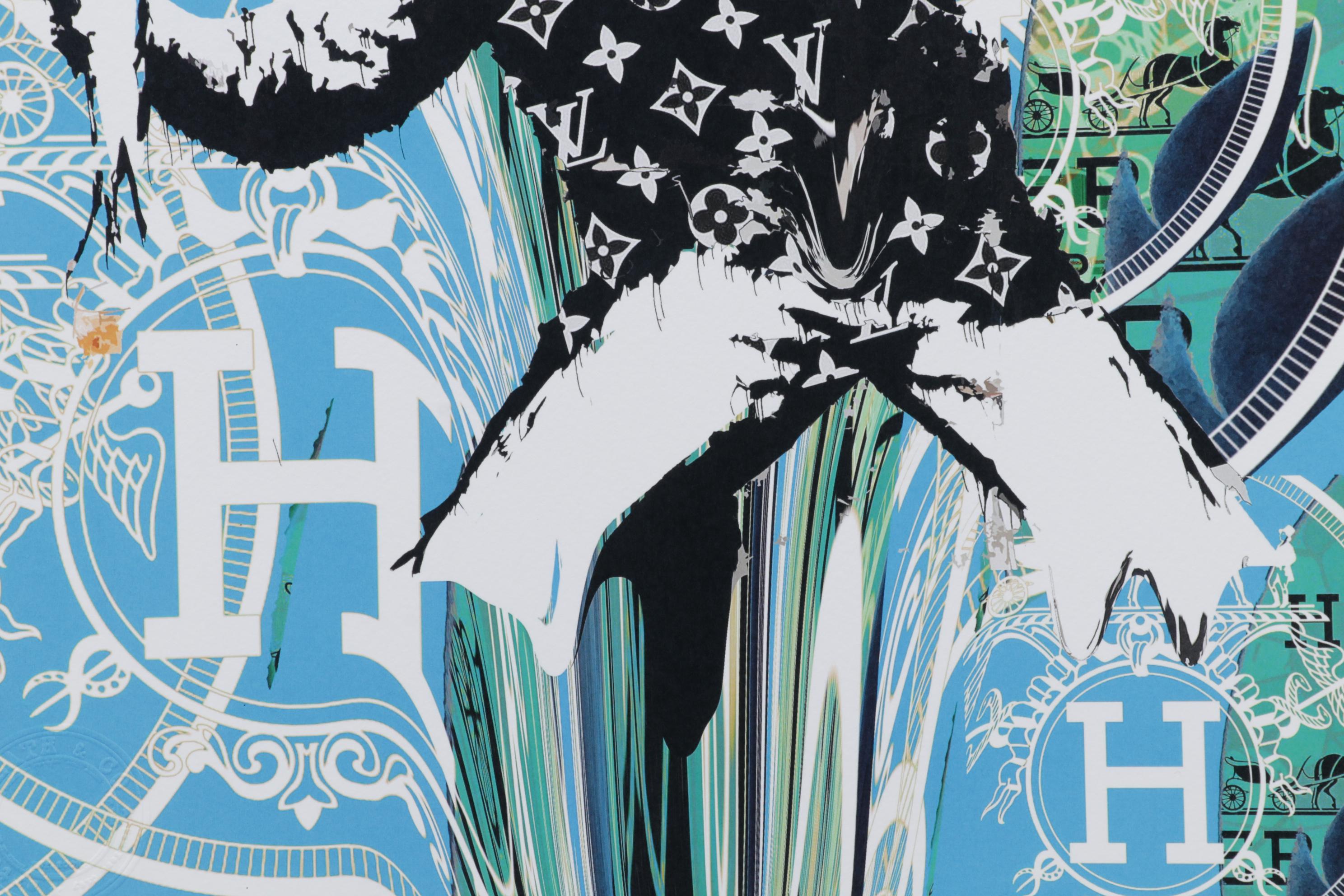 Death NYC Pop Art Graphic Print After Banksy's "Flower Thrower"