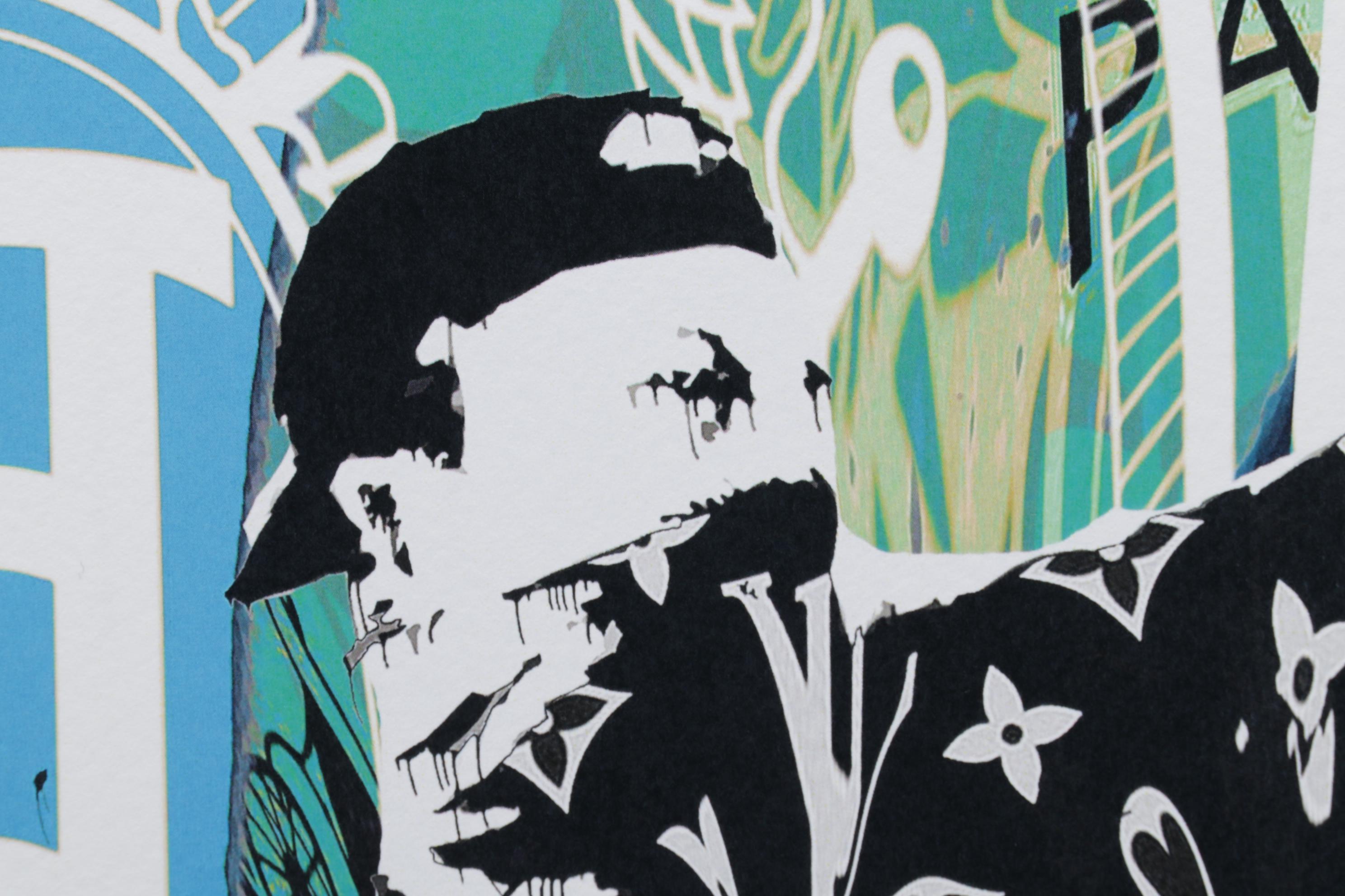 Death NYC Pop Art Graphic Print After Banksy's "Flower Thrower"