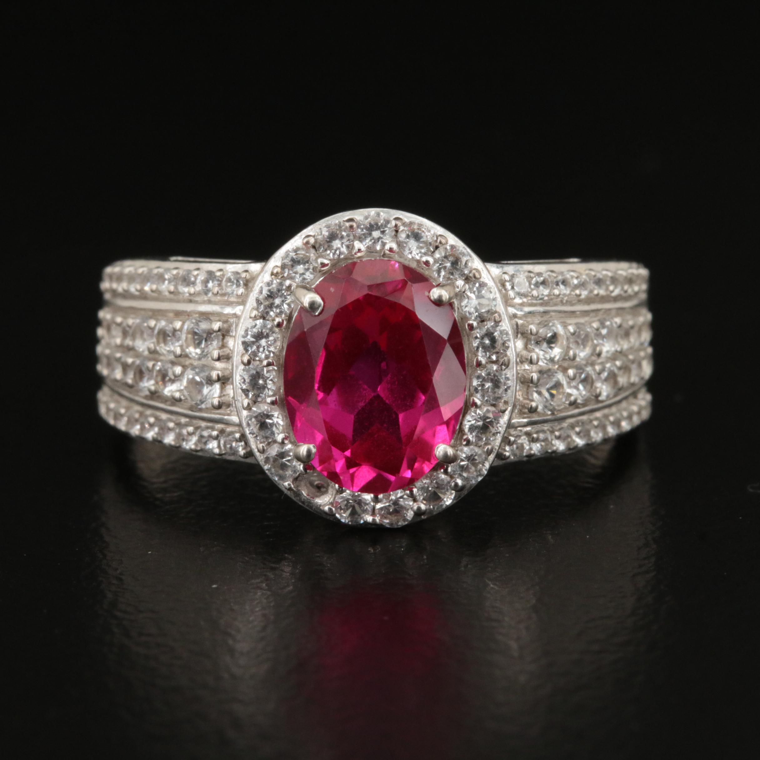 Sterling Ruby and Sapphire Ring