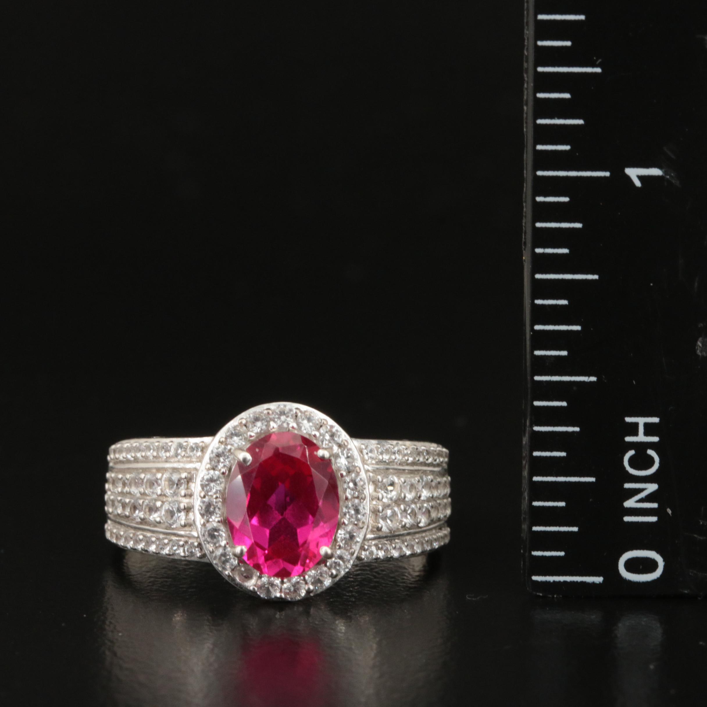 Sterling Ruby and Sapphire Ring