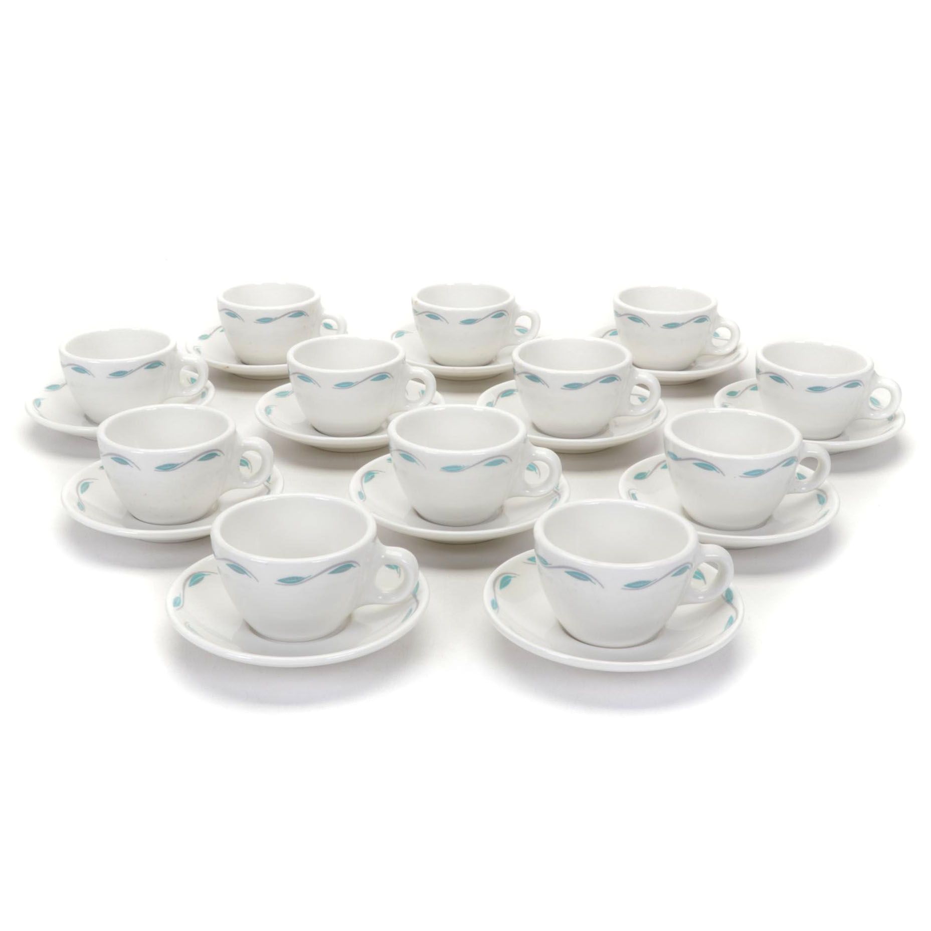 Homer Laughlin Best China Cups and Saucers, Mid to Late 20th Century