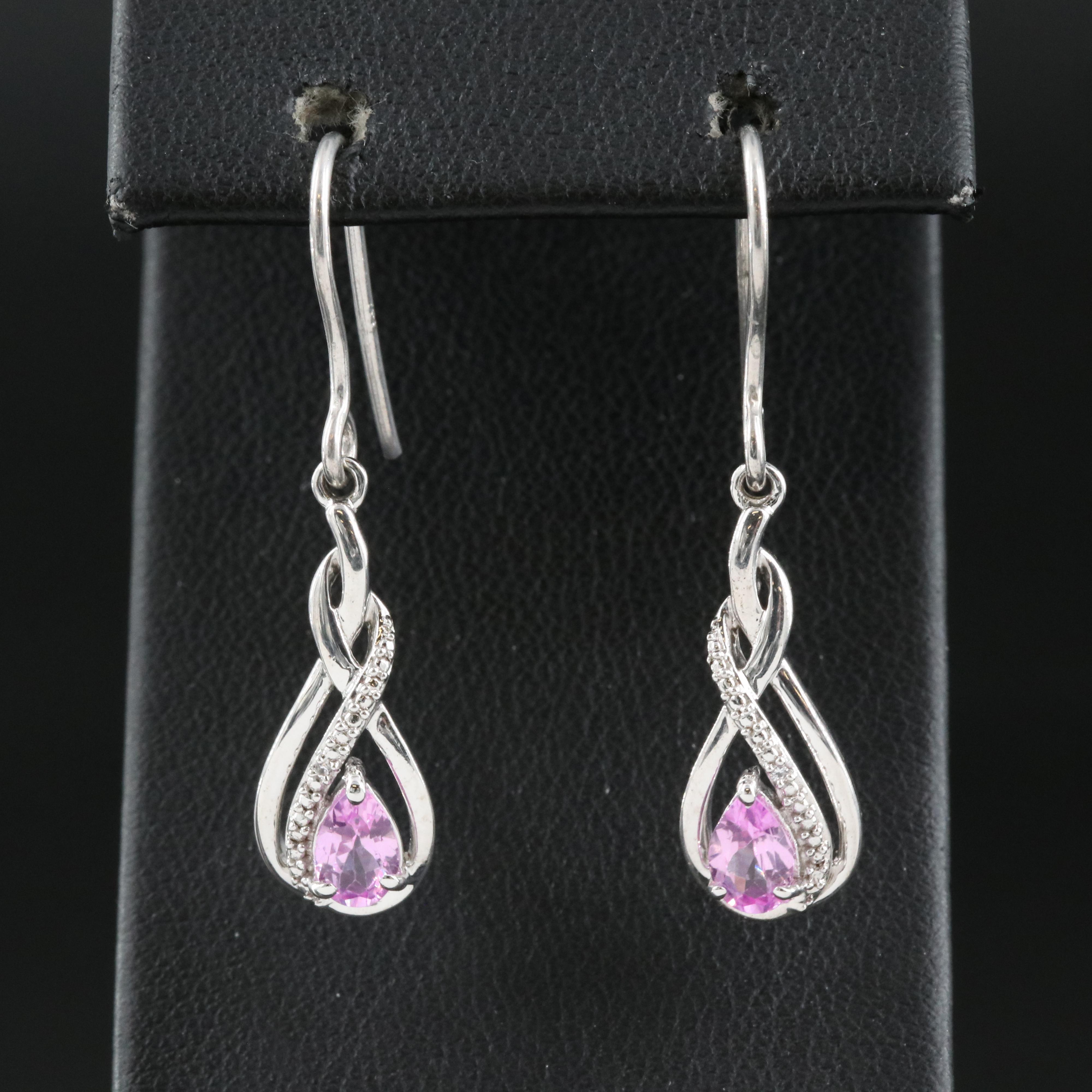 Sterling Sapphire Infinity Earrings