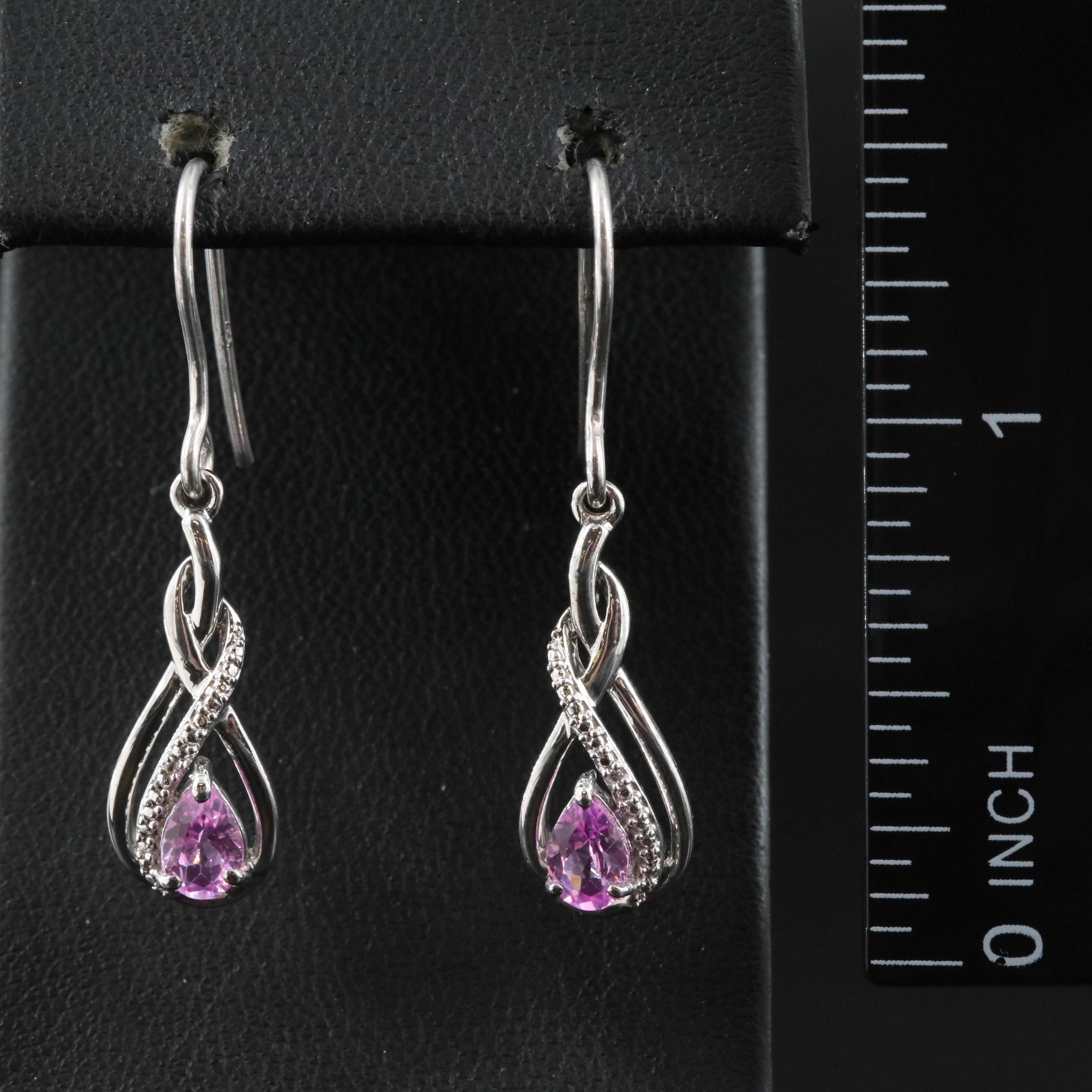 Sterling Sapphire Infinity Earrings