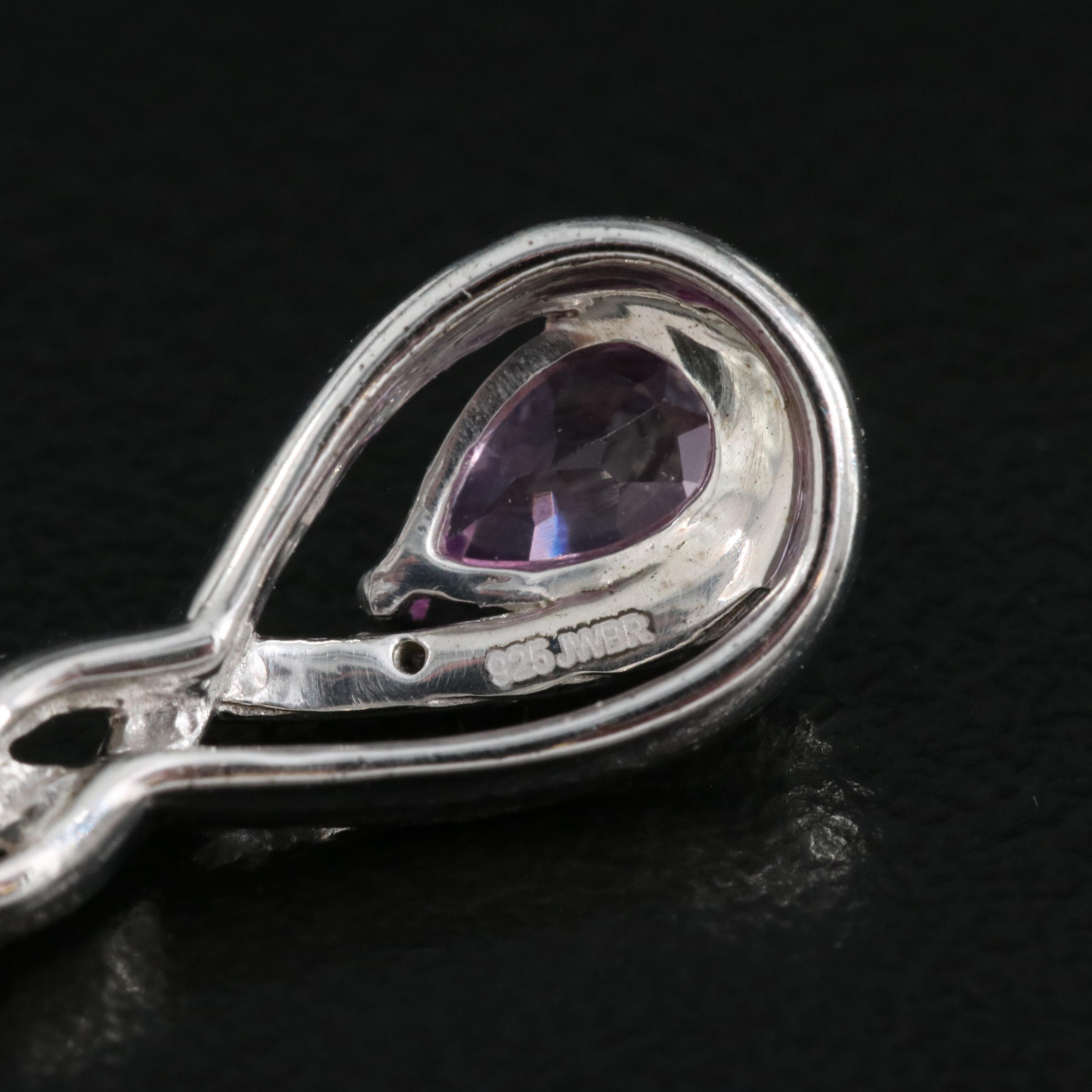 Sterling Sapphire Infinity Earrings