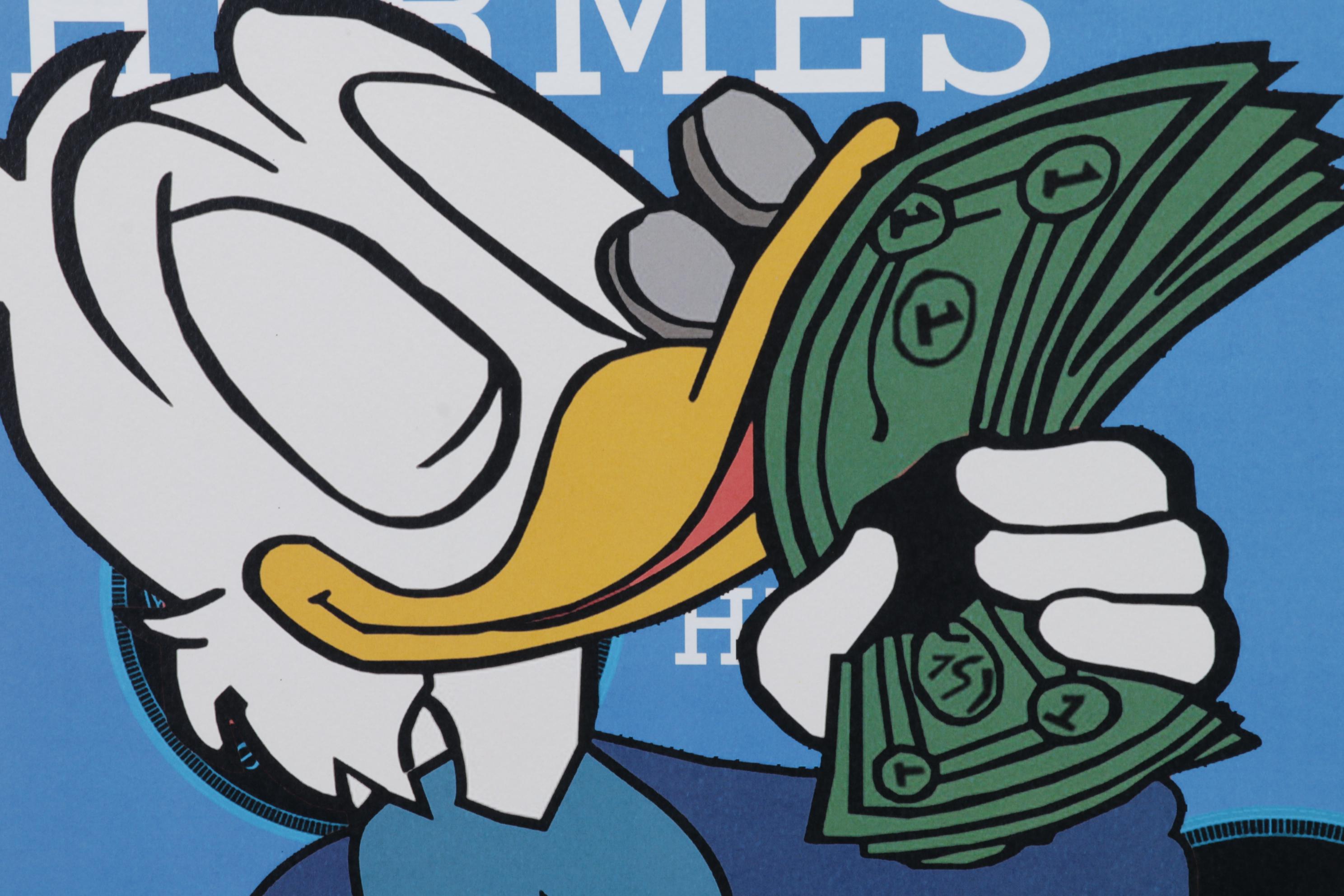 Death NYC Pop Art Graphic Print of Hermès Scrooge McDuck