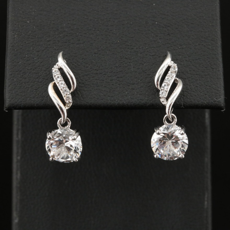 Sterling White Sapphire Earrings