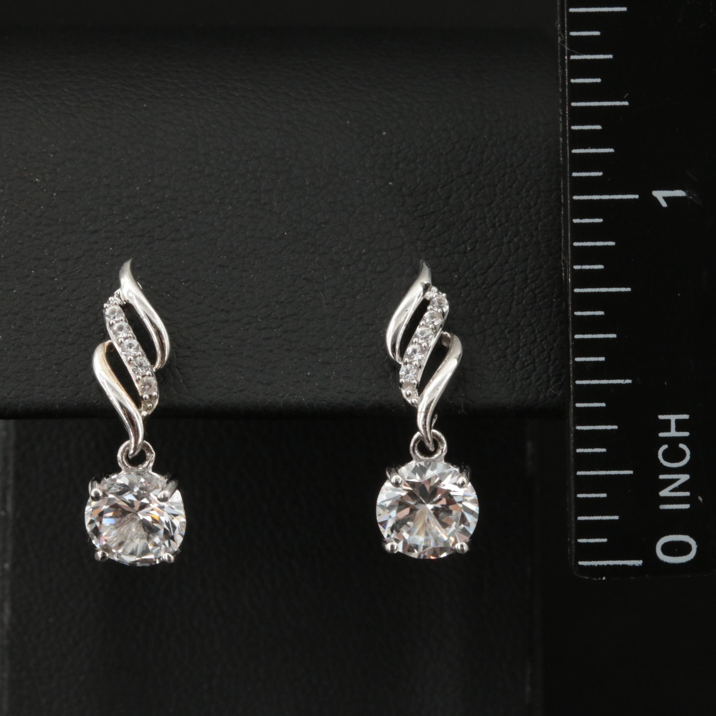Sterling White Sapphire Earrings