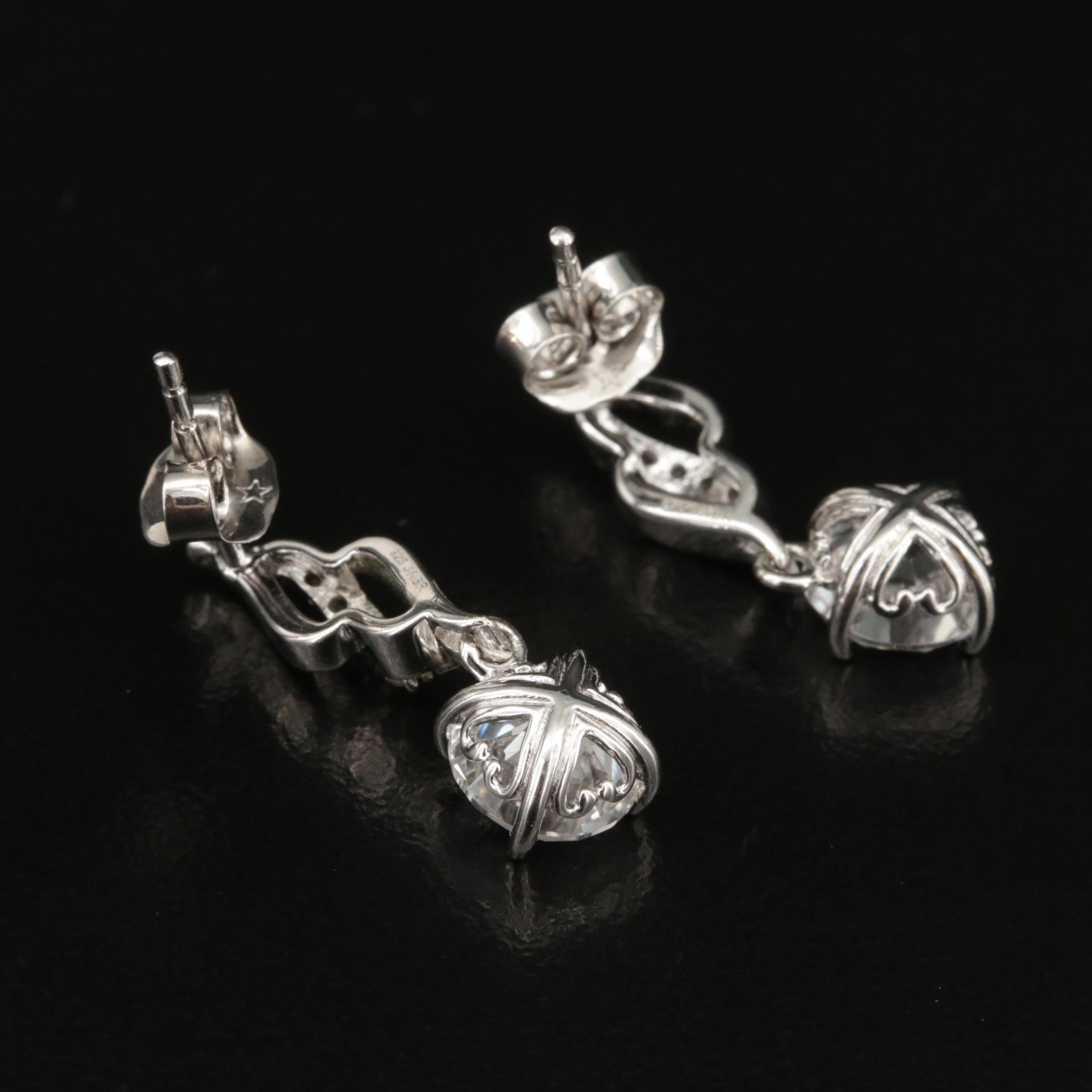 Sterling White Sapphire Earrings