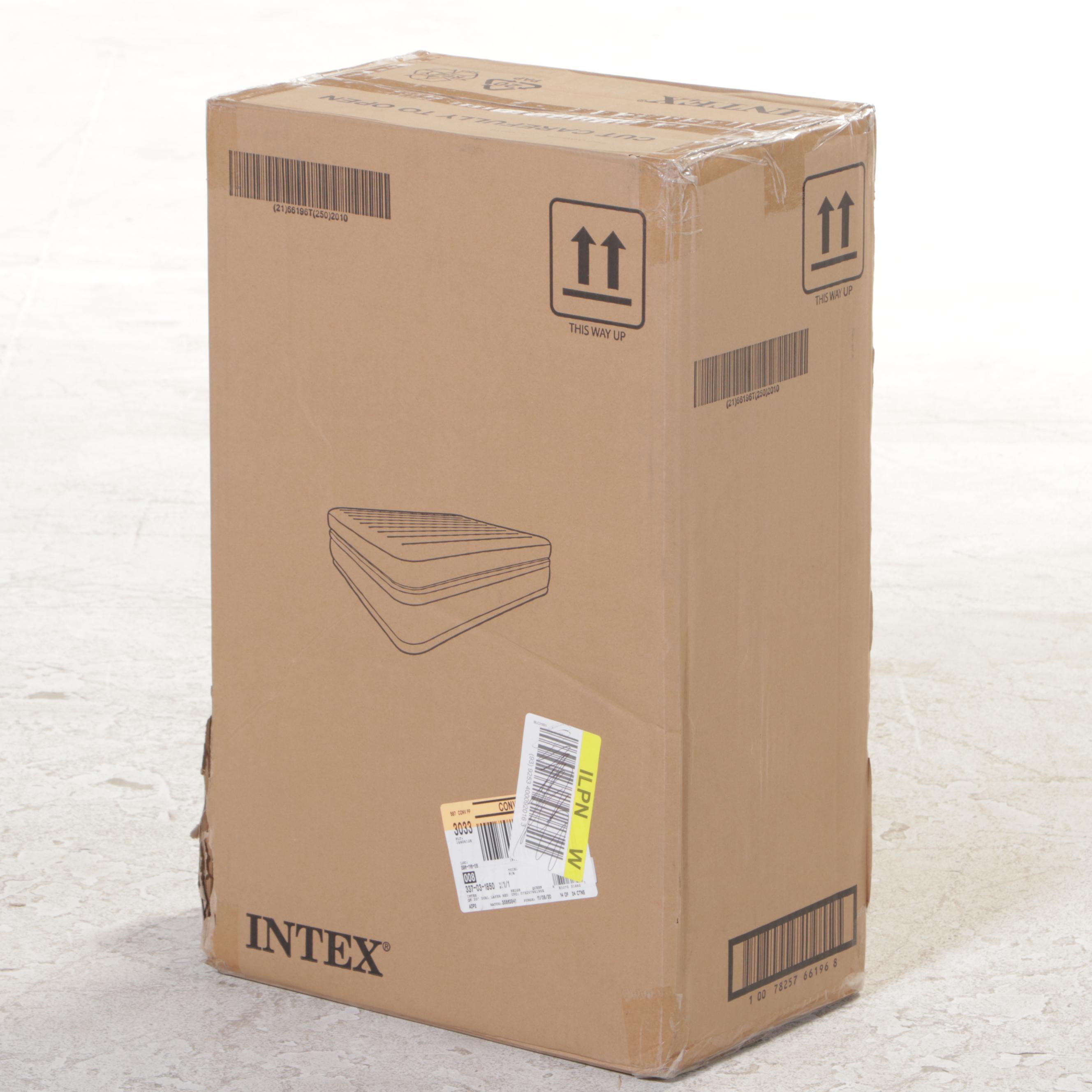 Intex Pillowtop Queen Air Mattress with Built in Pump