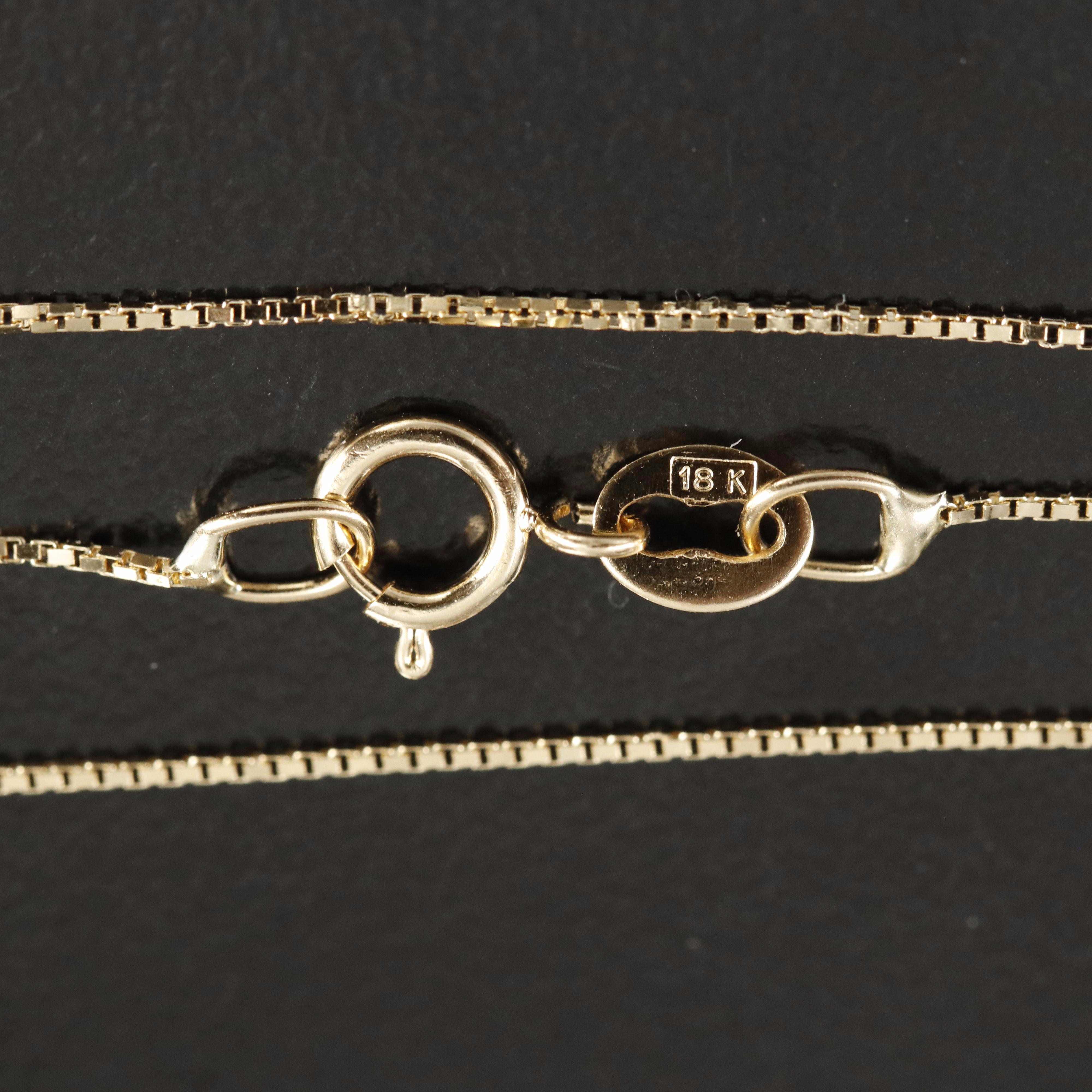 9K Circular Ruby Pendant with 18K Box Chain