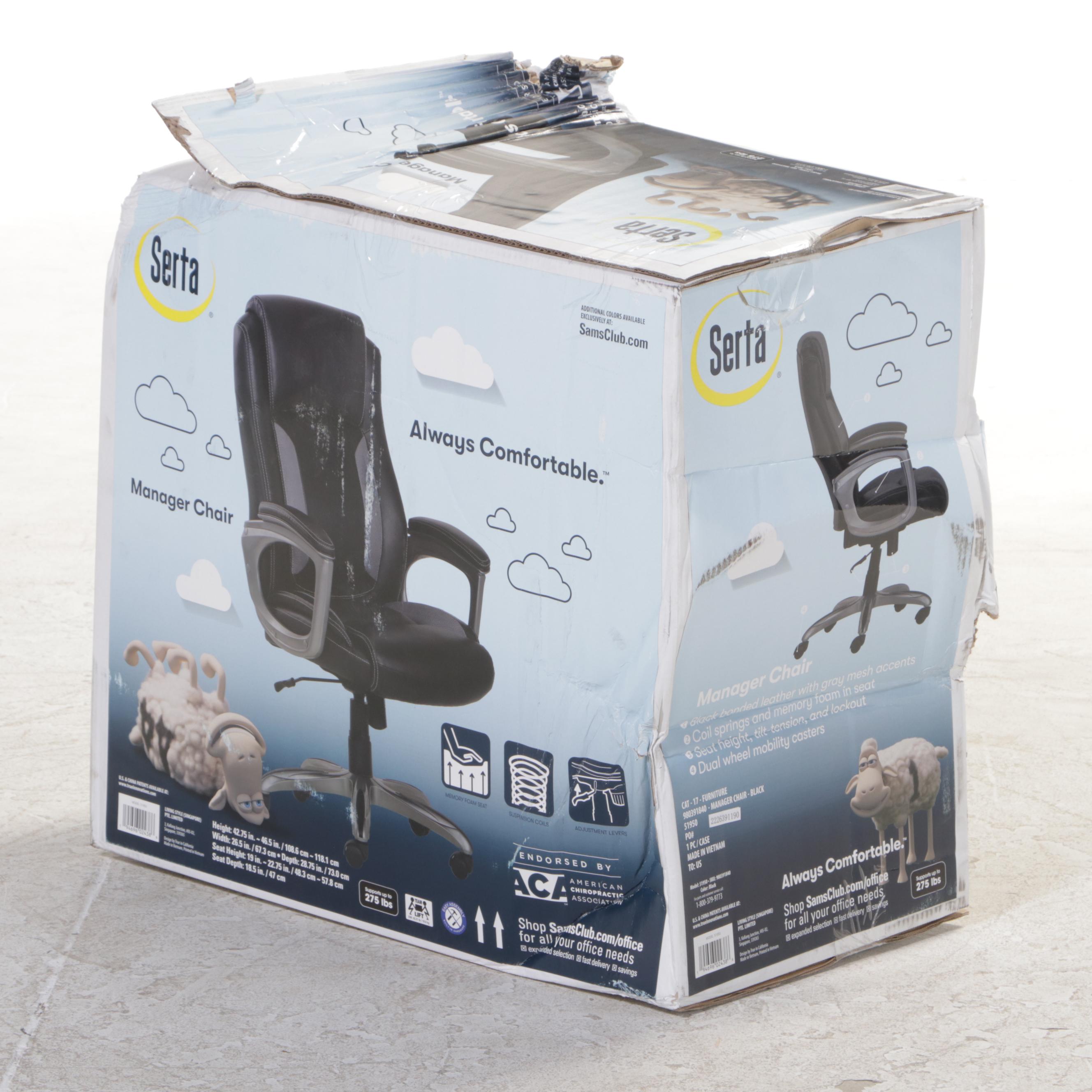 Serta Manager Chair in Black