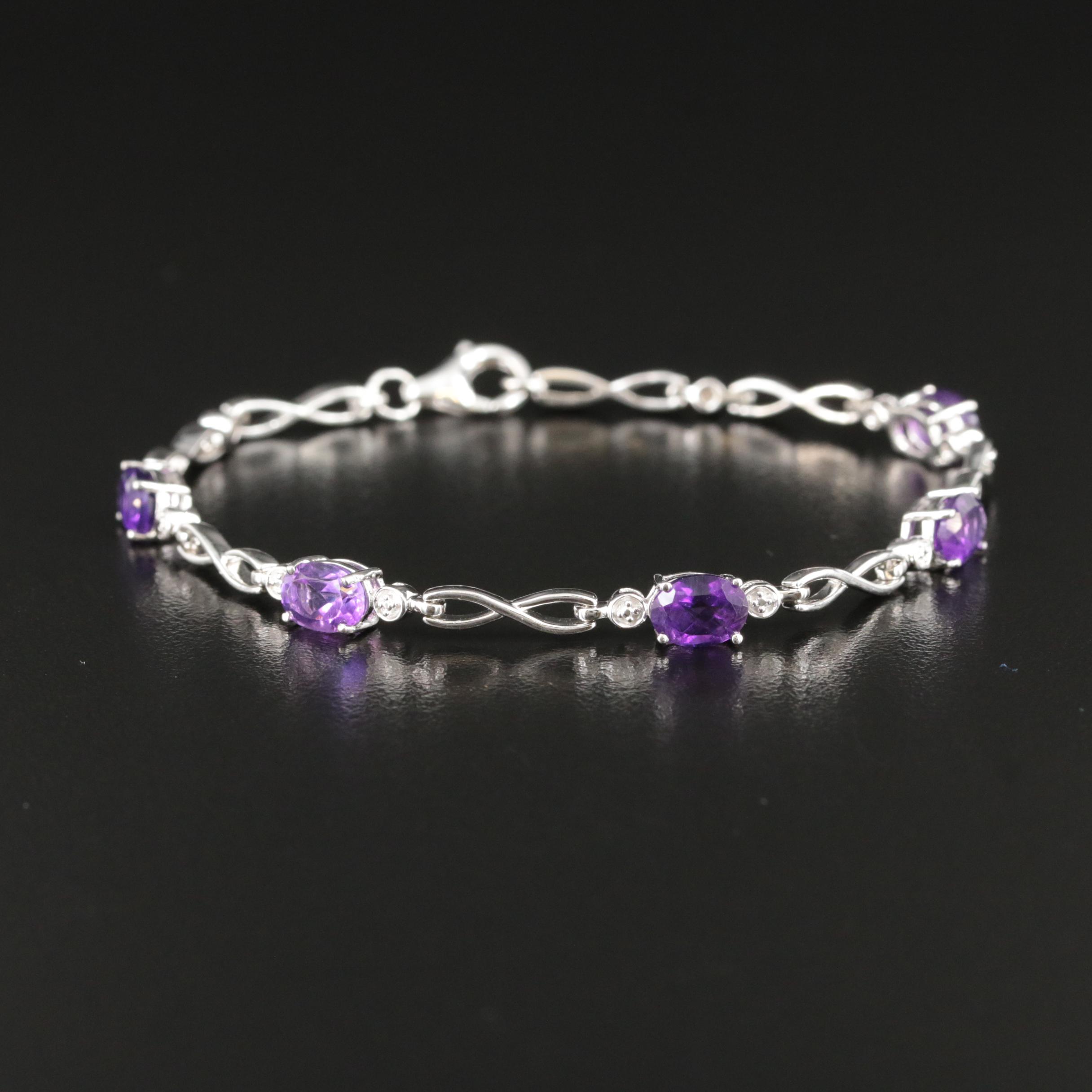 Sterling Amethyst Bracelet