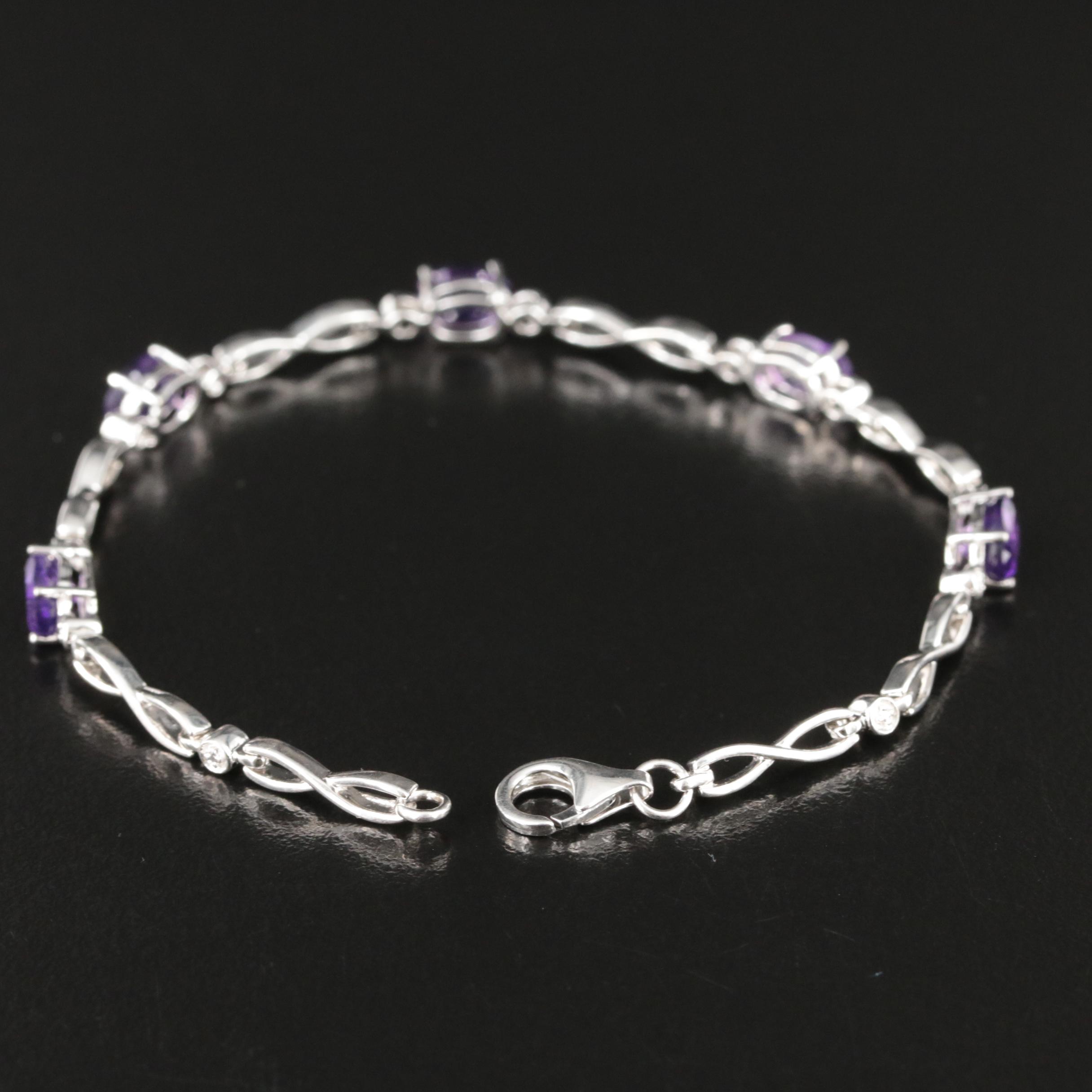 Sterling Amethyst Bracelet