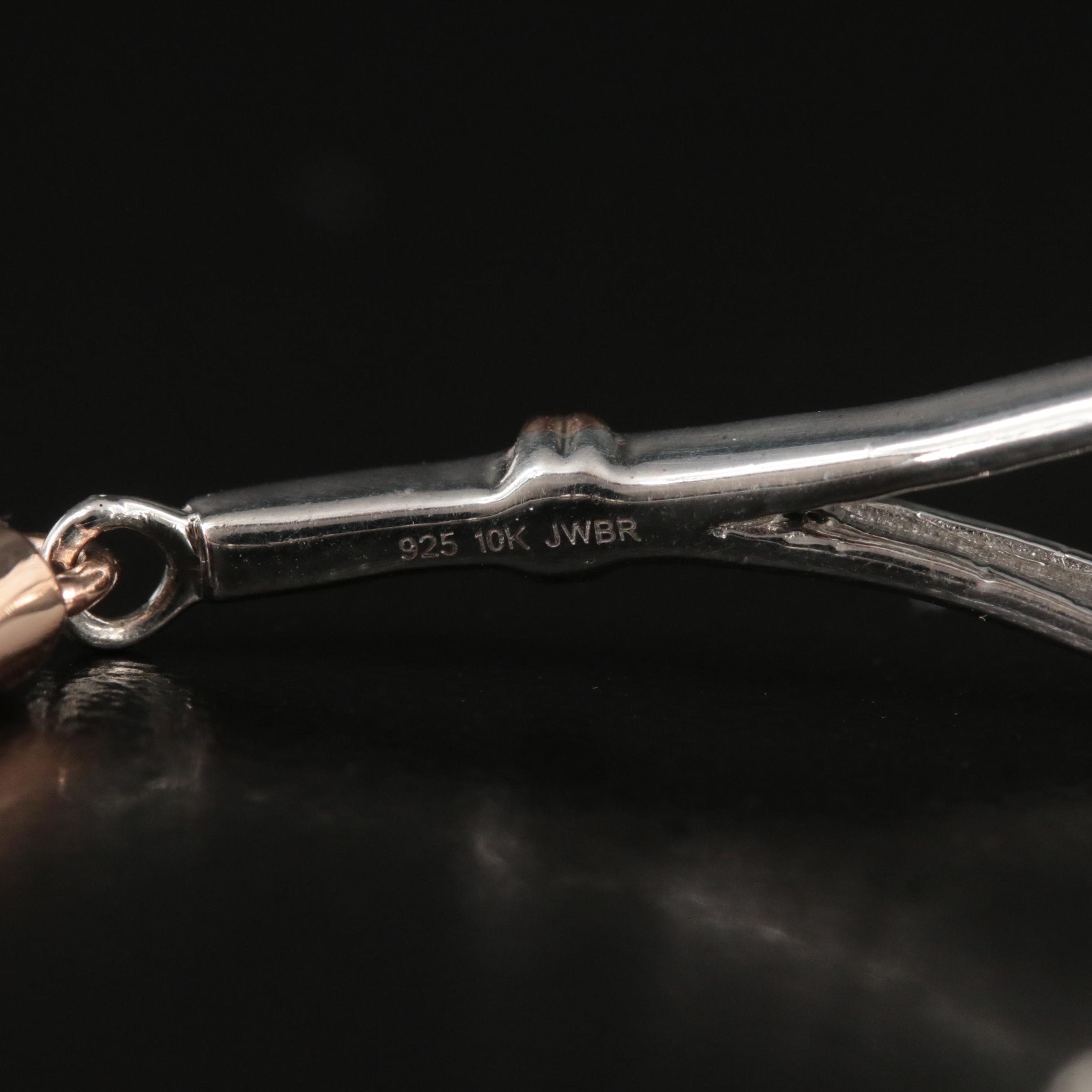 Sterling Garnet and Topaz Bolo Bracelet with 10 KT Rose Gold Accents