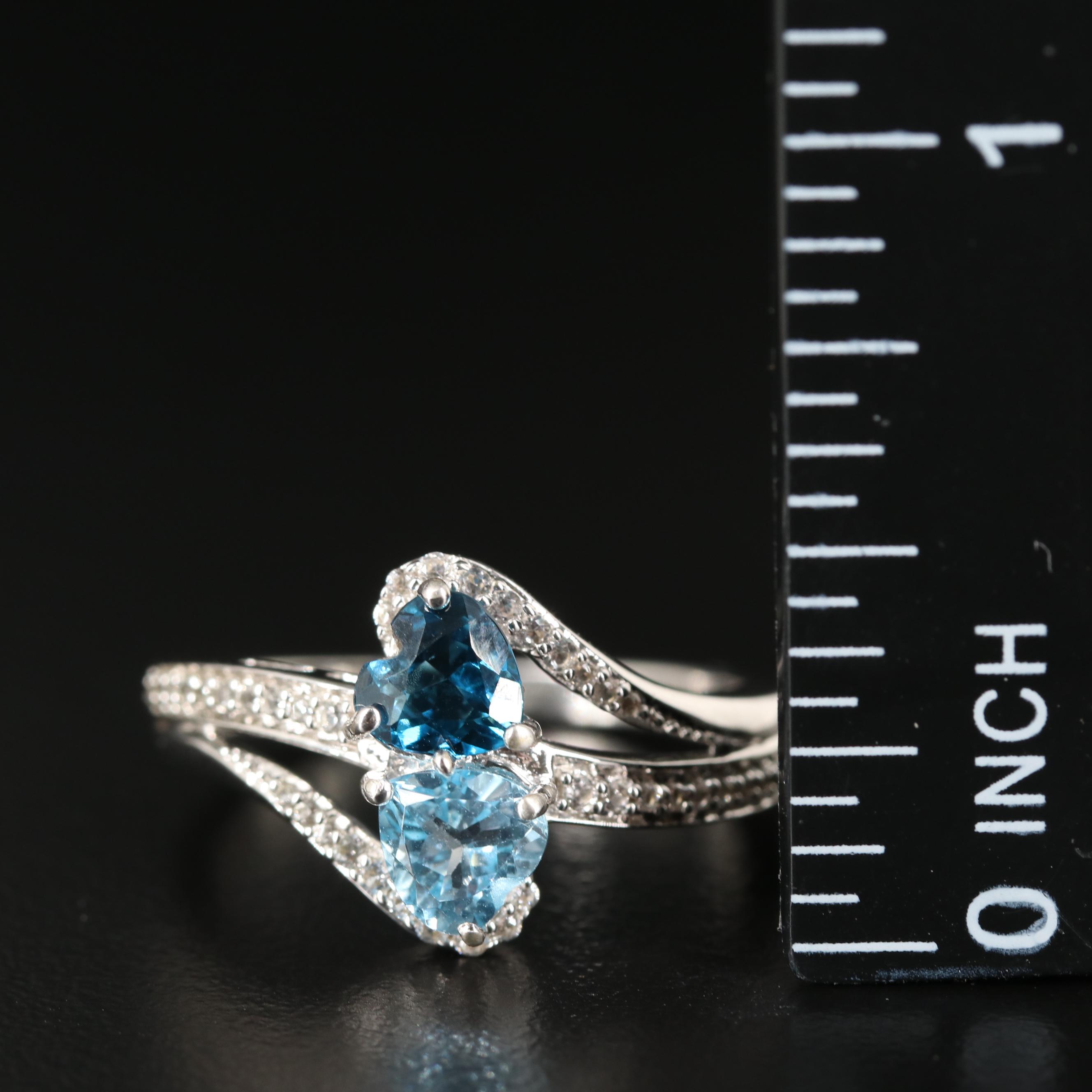 Sterling London and Sky Blue Topaz and Sapphire Ring