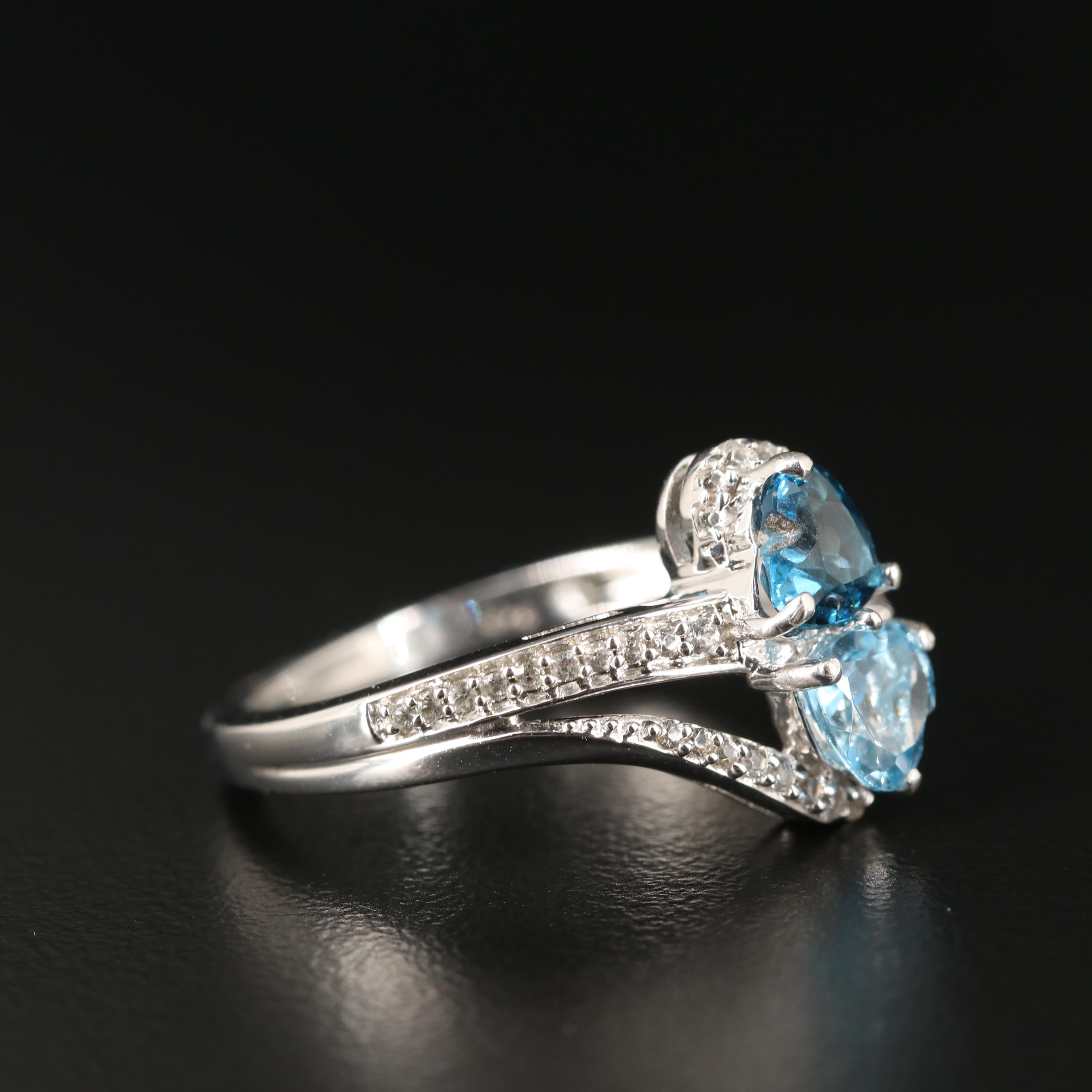 Sterling London and Sky Blue Topaz and Sapphire Ring