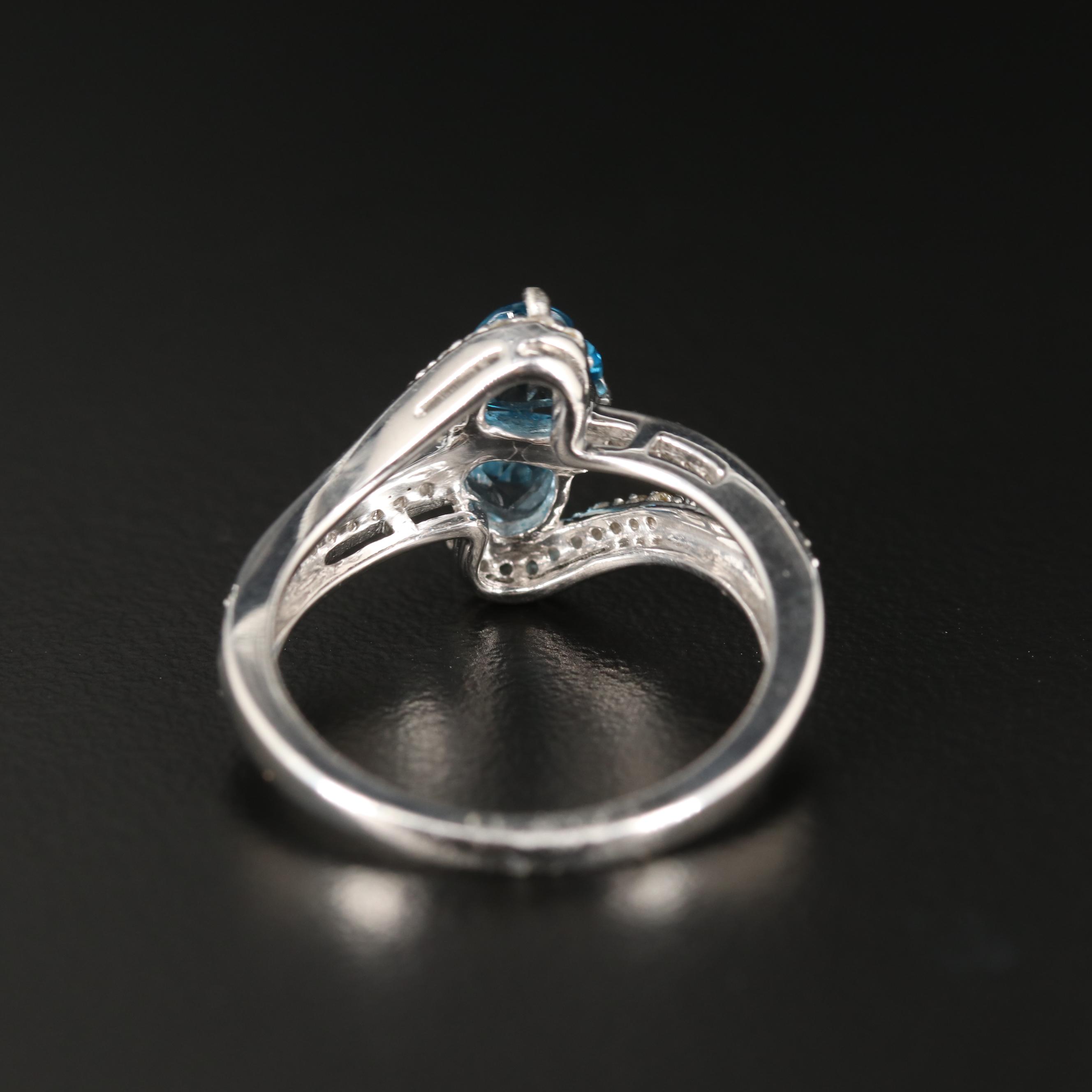 Sterling London and Sky Blue Topaz and Sapphire Ring