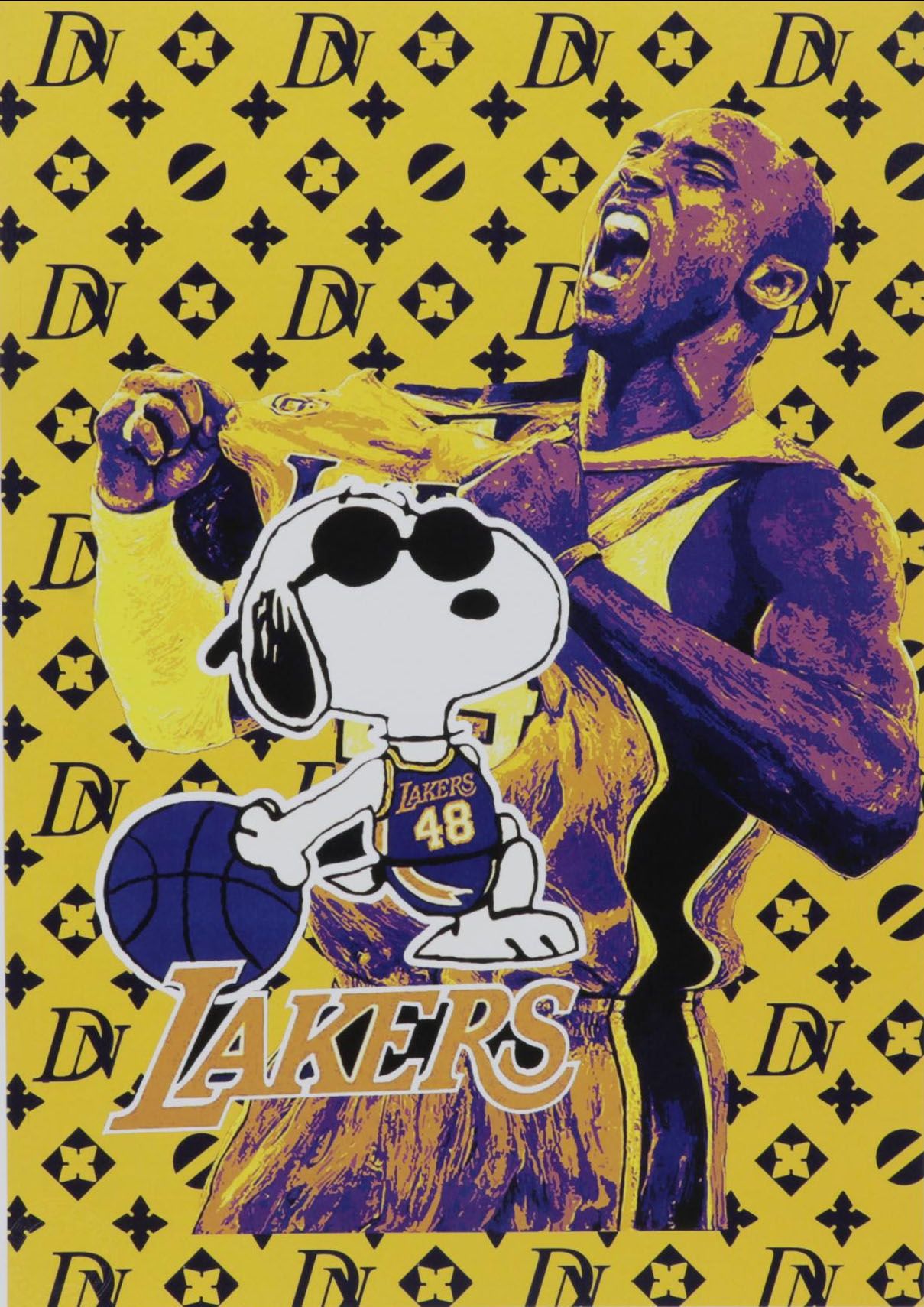 Death NYC Pop Art Graphic Print of Kobe Bryant and Snoopy