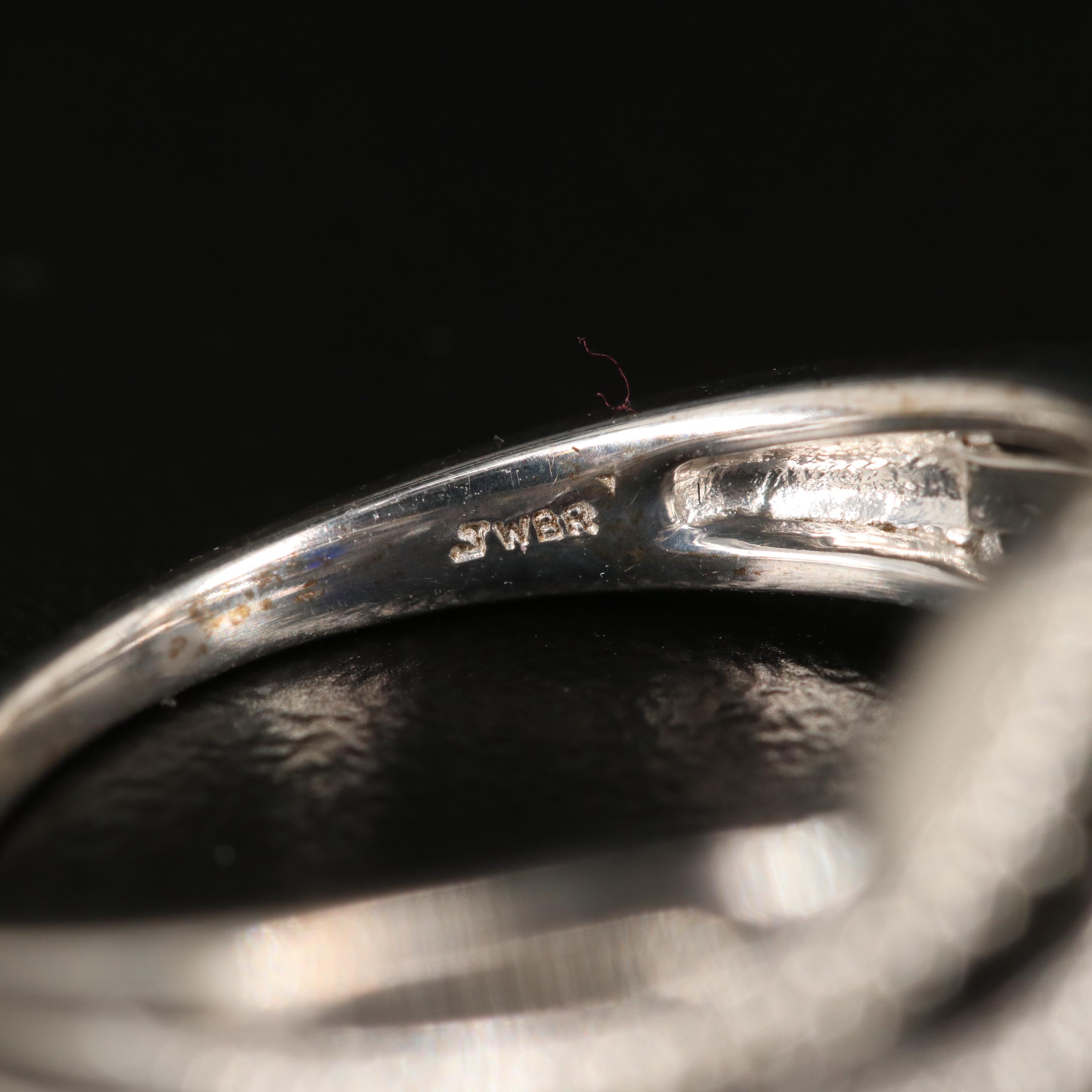 Sterling Sapphire Openwork Ring