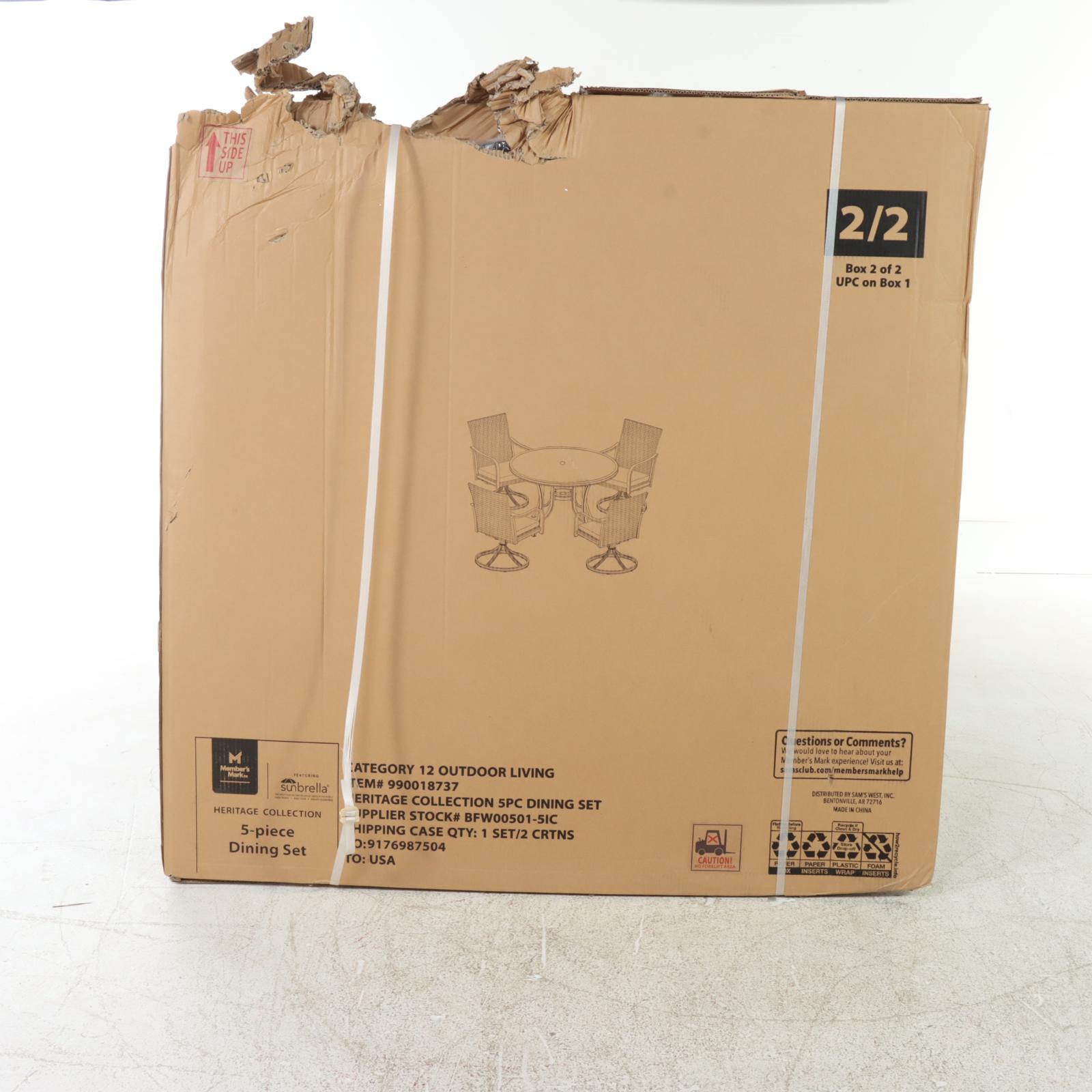 Member's Mark Heritage Indigo Blue 5-Piece Round Patio Dining Set