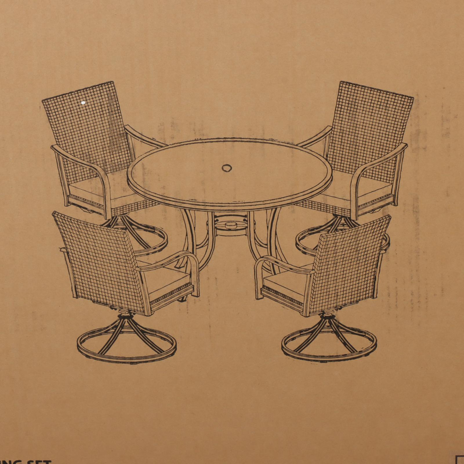 Member's Mark Heritage Indigo Blue 5-Piece Round Patio Dining Set