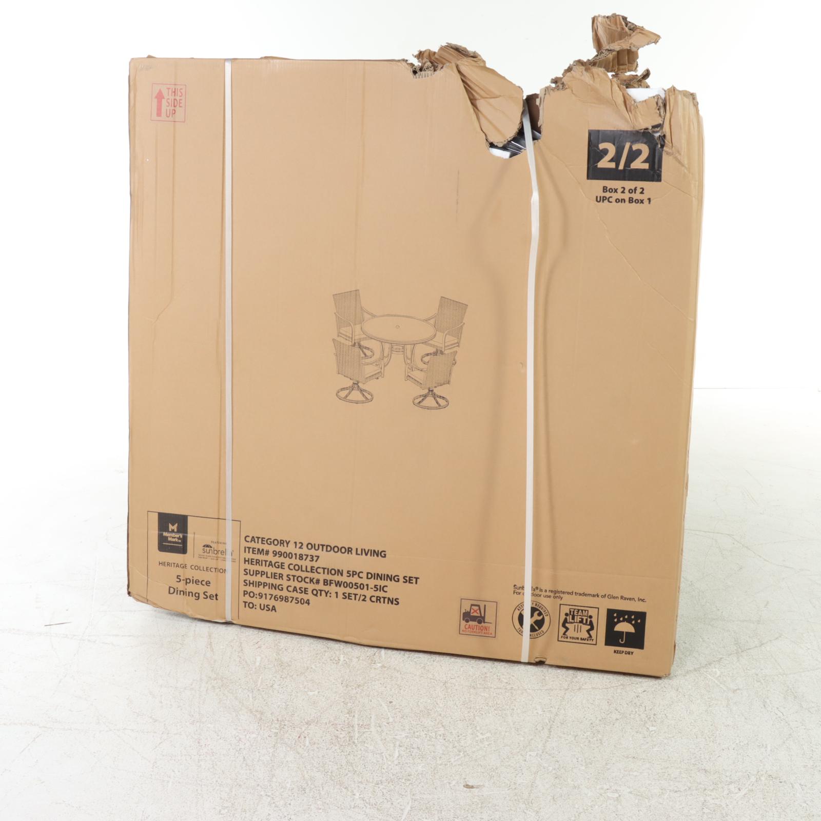 Member's Mark Heritage Indigo Blue 5-Piece Round Patio Dining Set