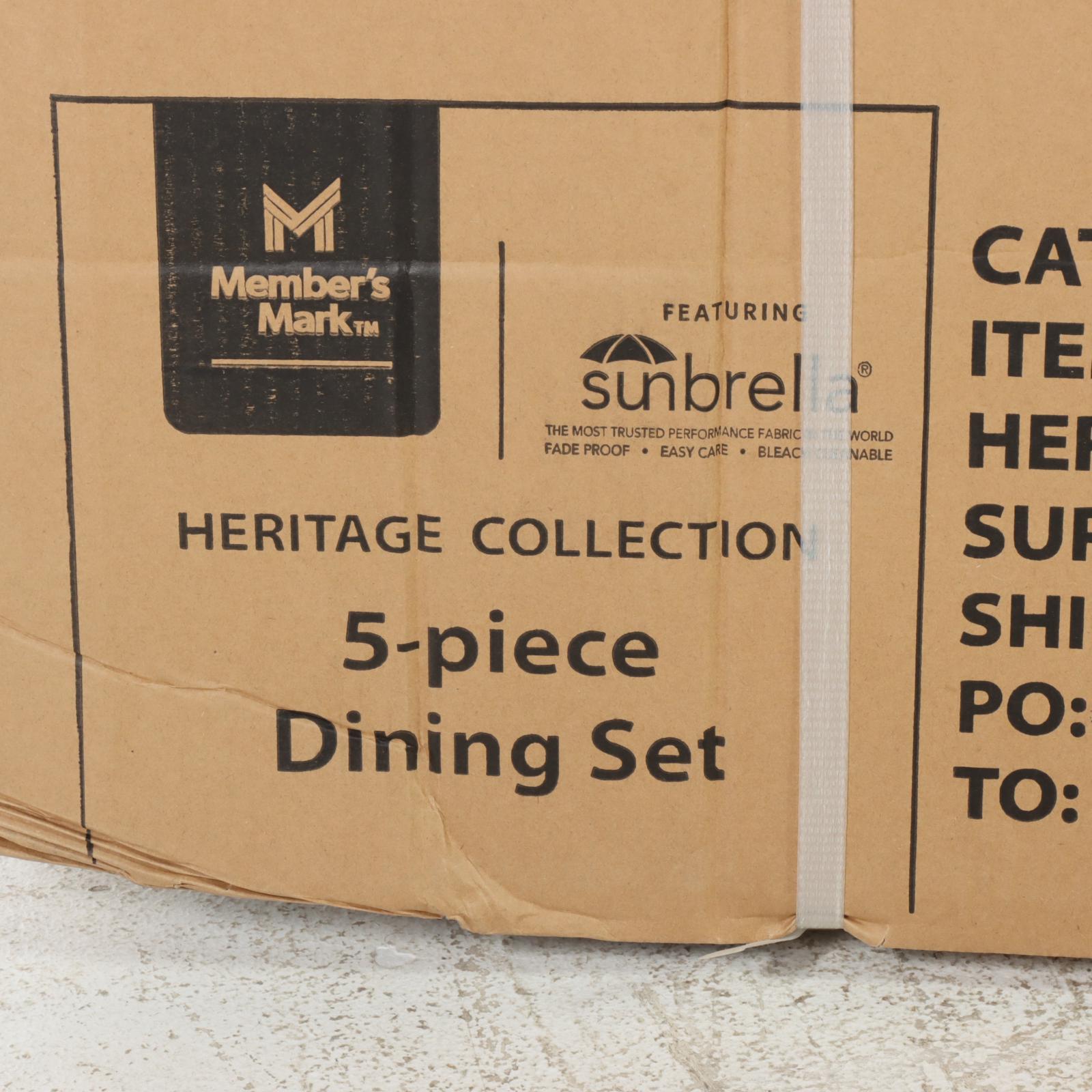 Member's Mark Heritage Indigo Blue 5-Piece Round Patio Dining Set