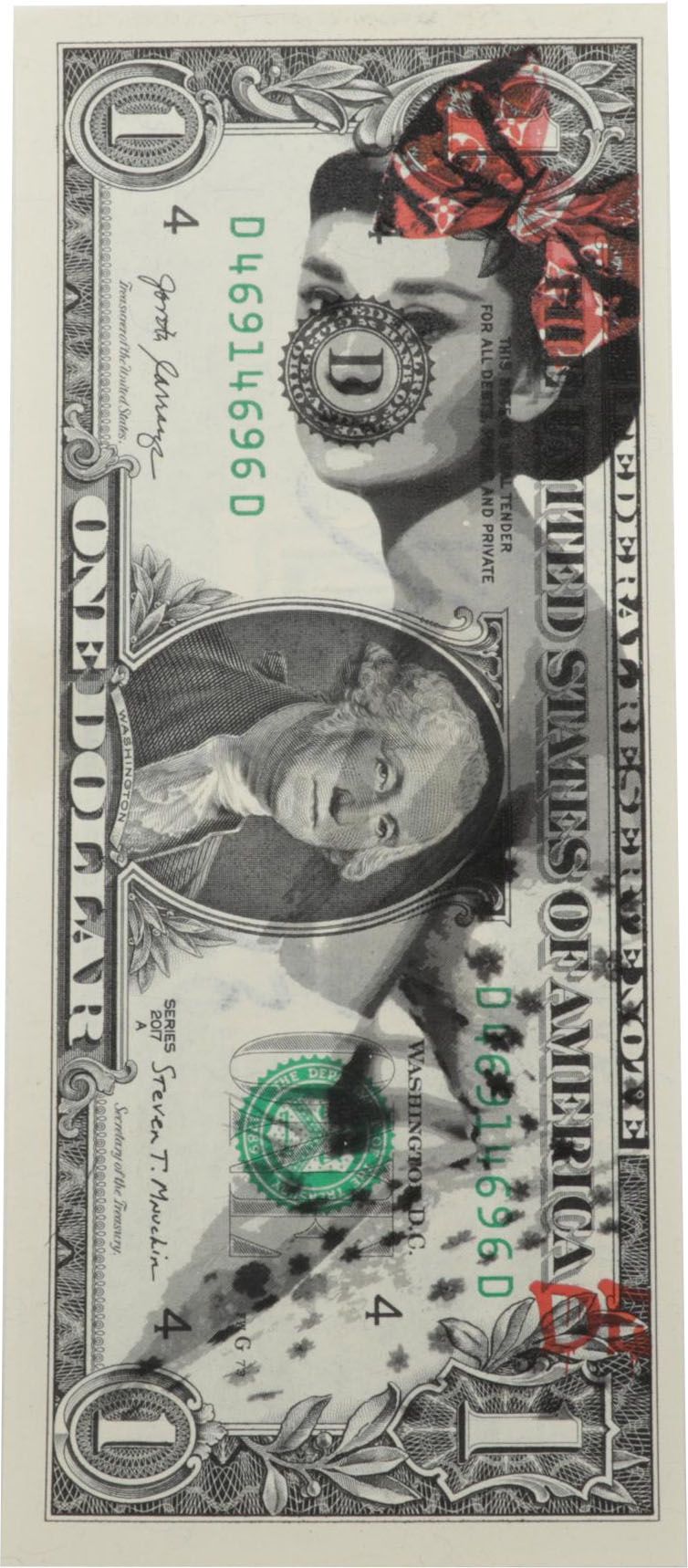 Death NYC Pop Art Graphic Print on Note of Audrey Hepburn