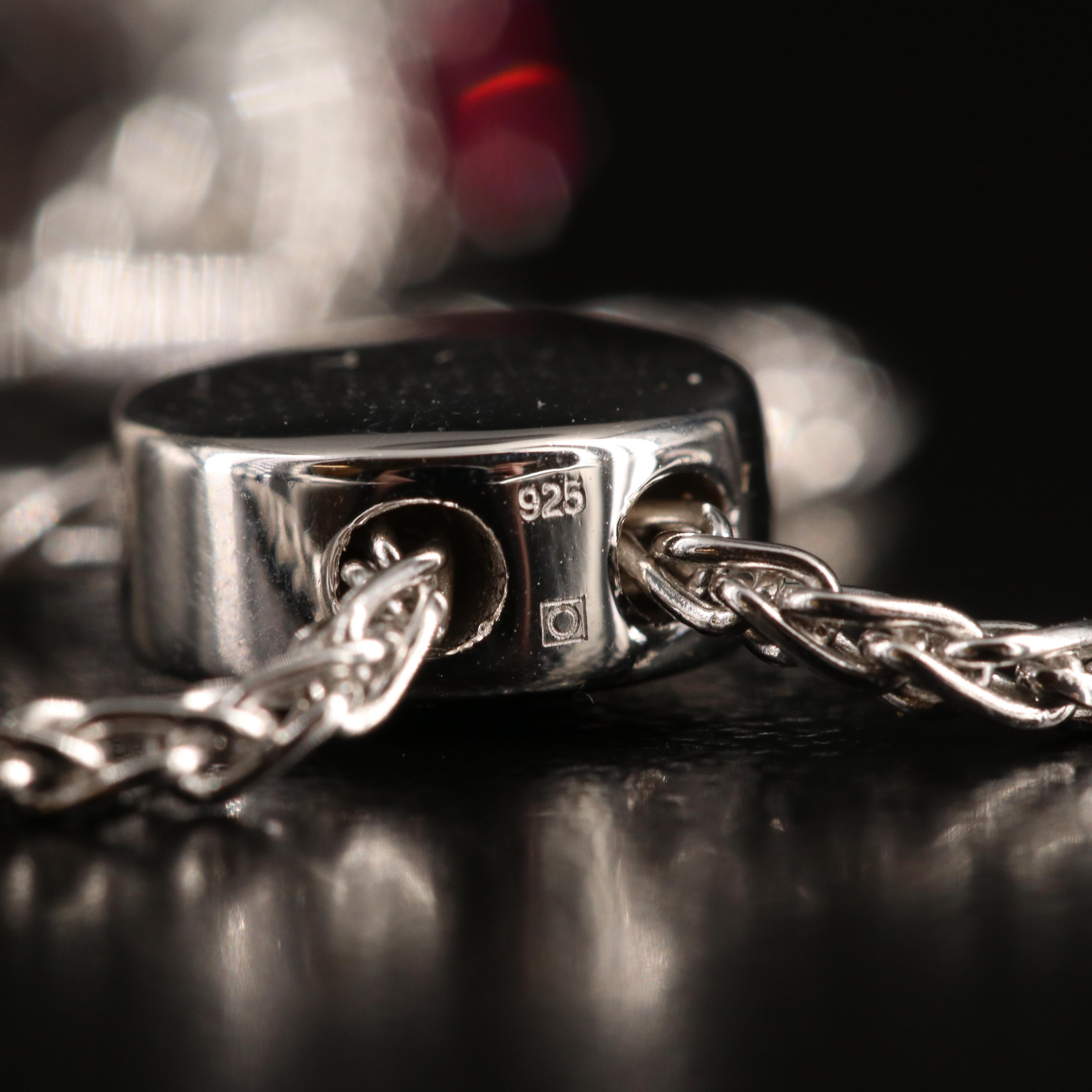 Sterling Garnet and Topaz Bolo Bracelet