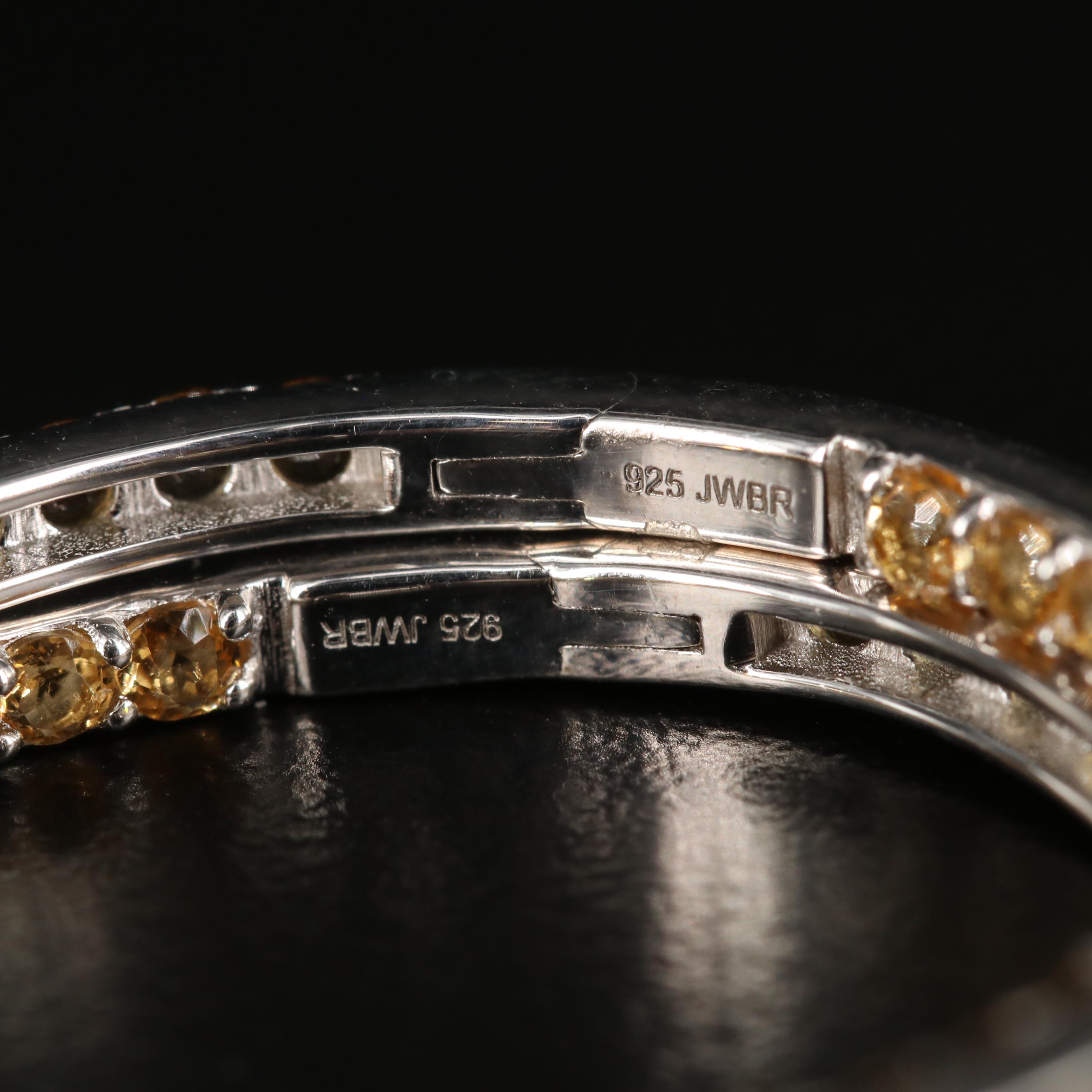 Sterling Citrine Inside-Out Hoop Earrings