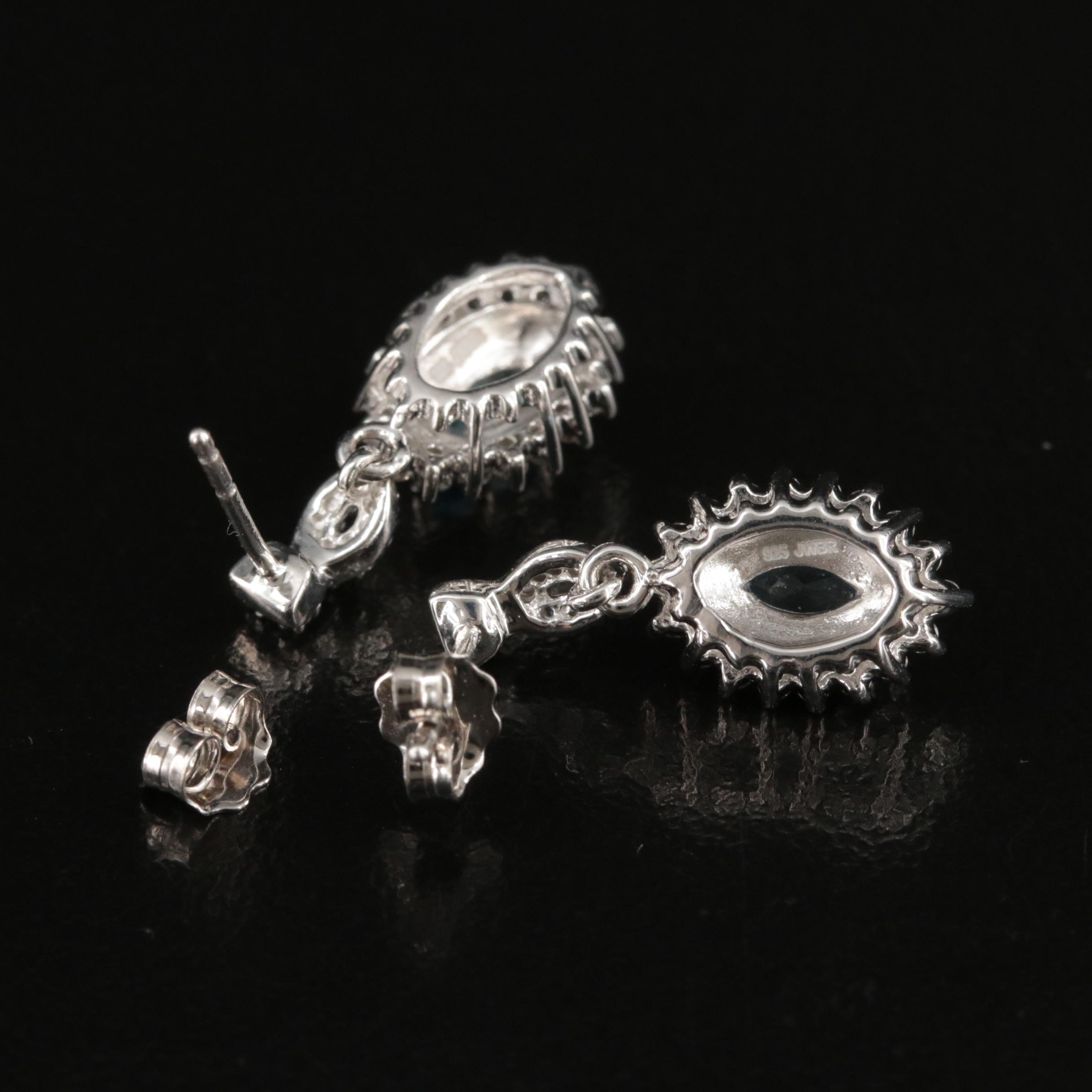 Sterling Swiss Blue Topaz Earrings