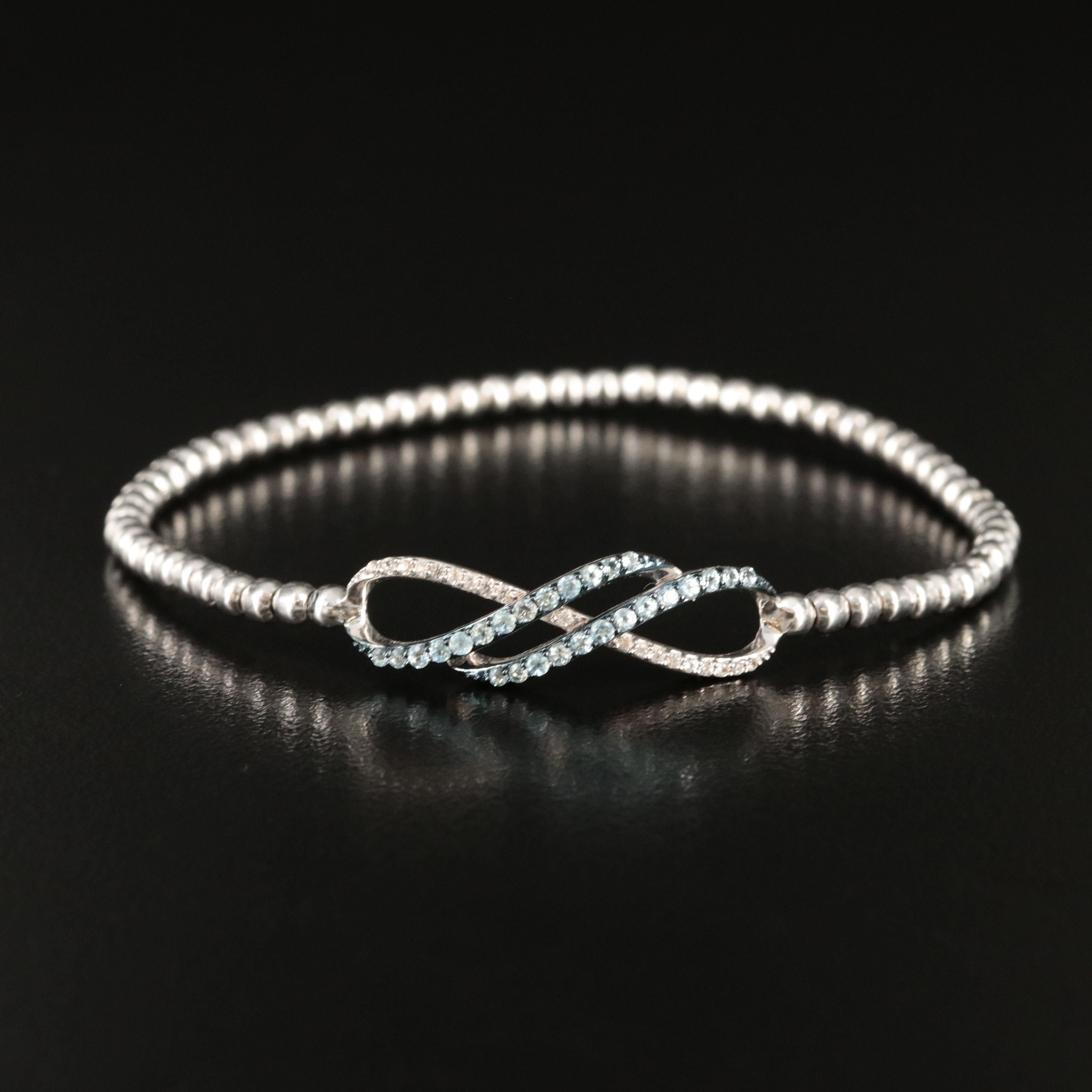 Sterling Topaz and Sapphire Bracelet