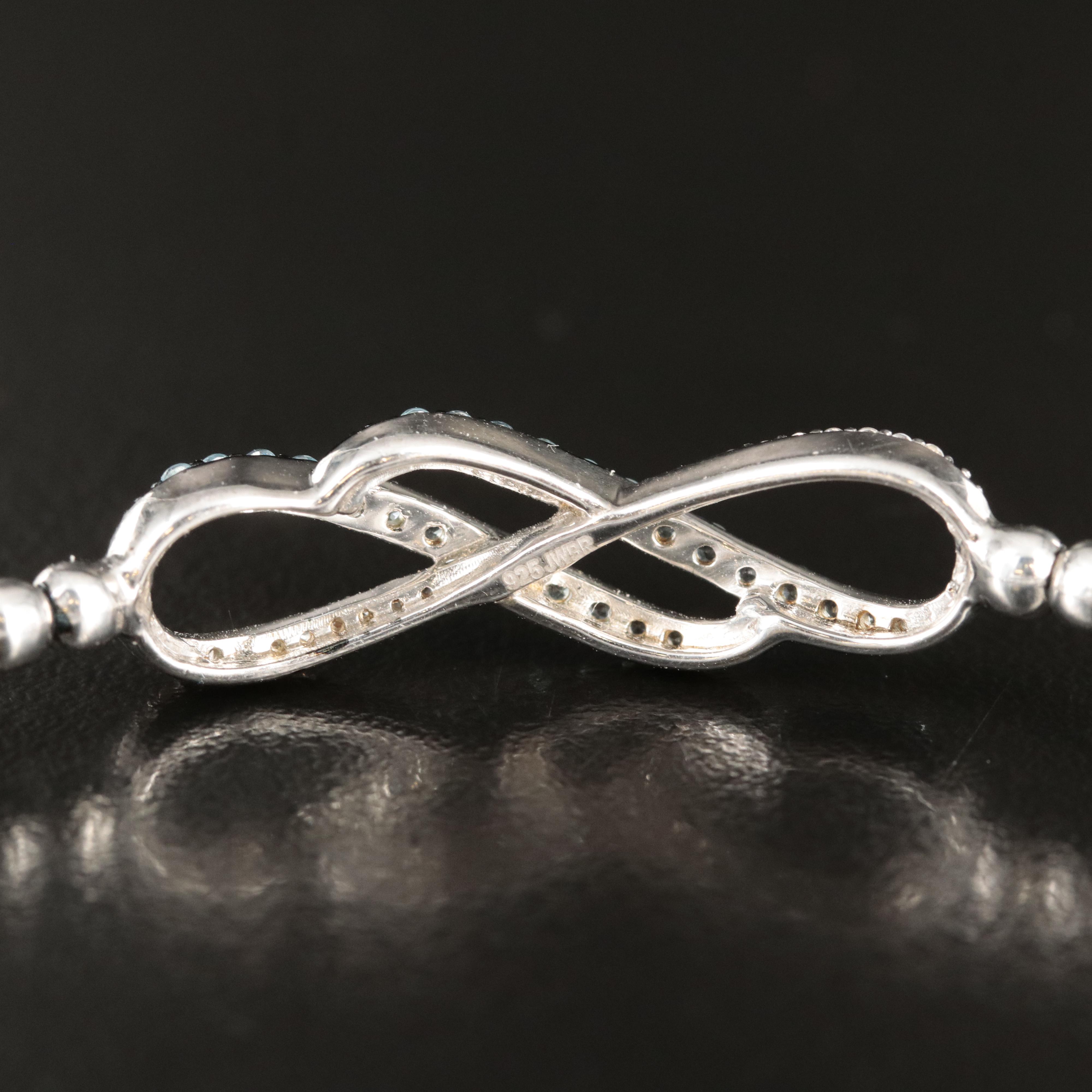 Sterling Topaz and Sapphire Bracelet