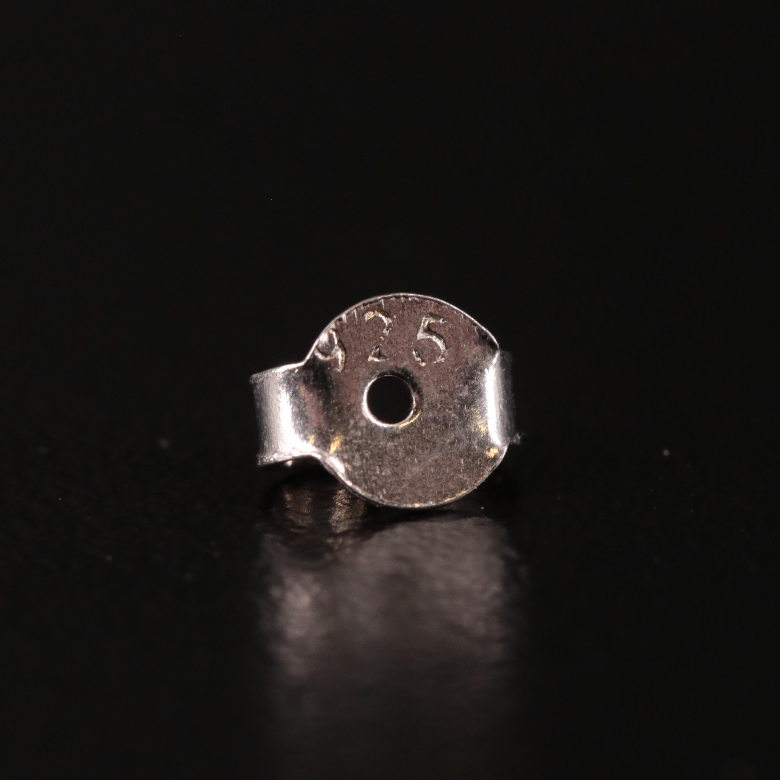 Sterling Silver Garnet Stud Earrings