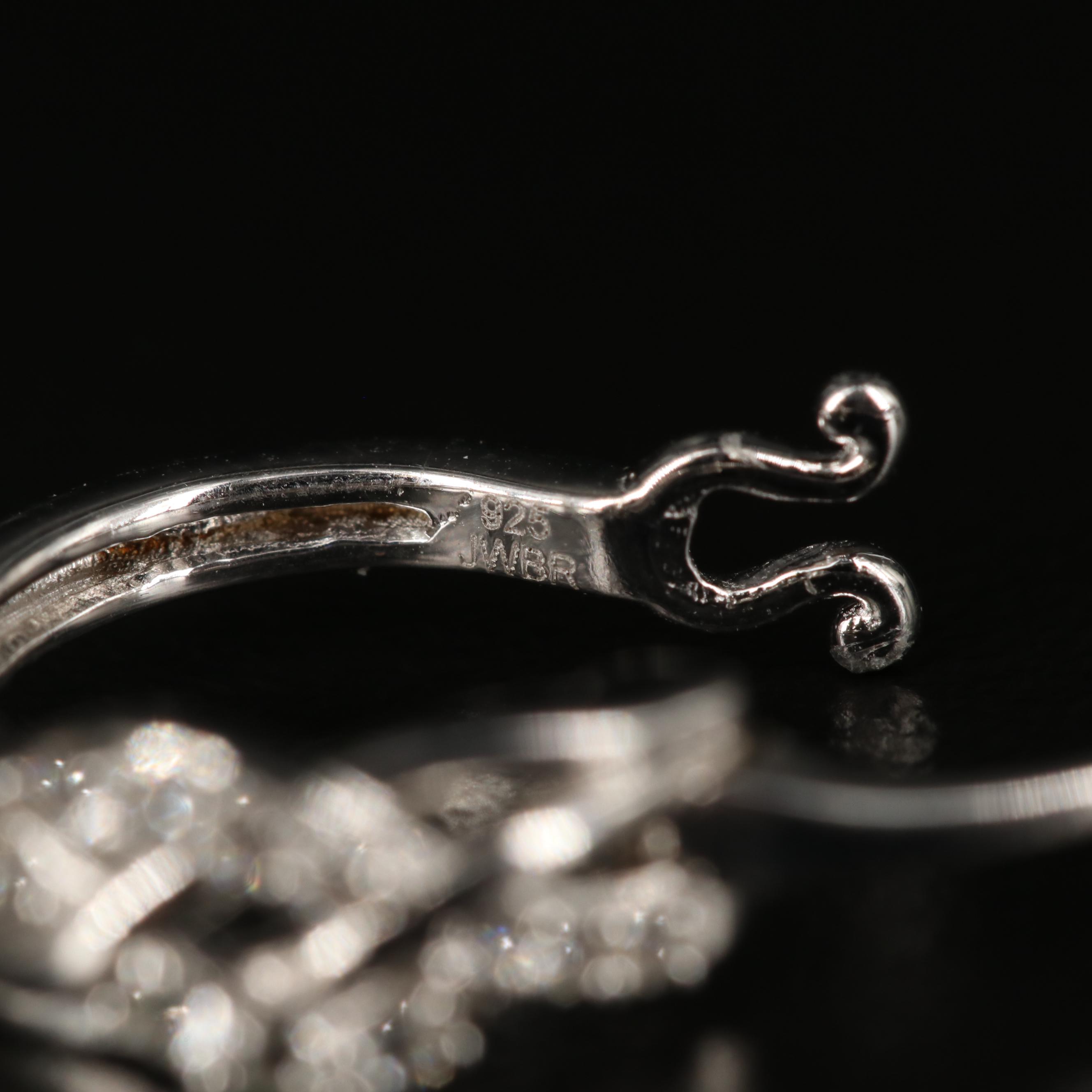 Sterling Sapphire Hoop Earrings