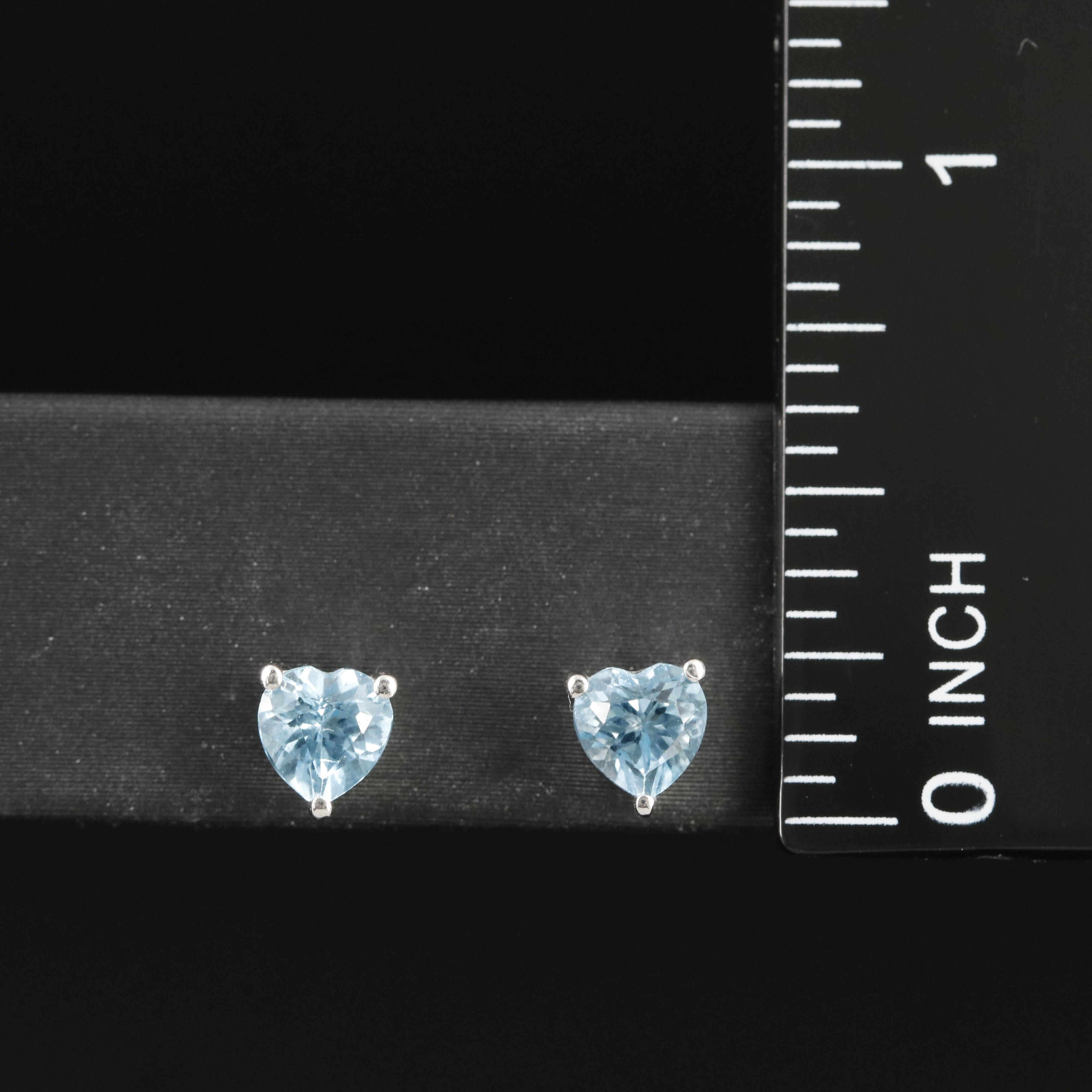 Sterling Silver Topaz Stud Earrings