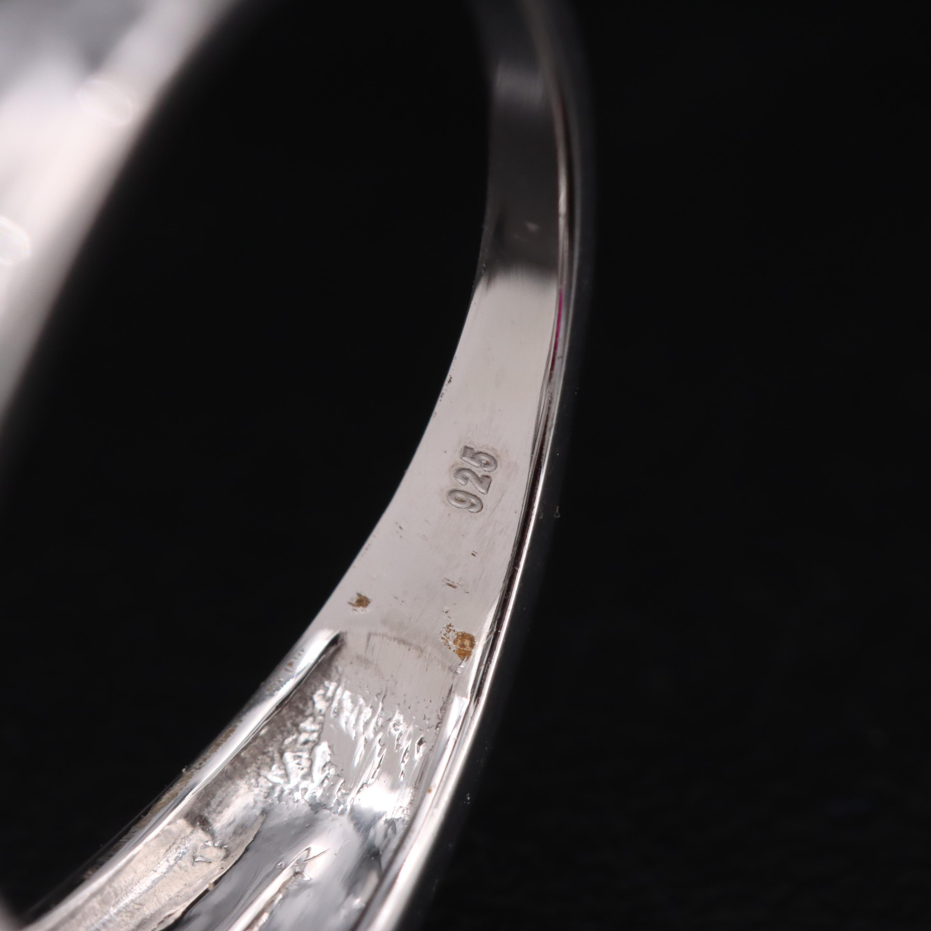 Sterling Ruby and White Sapphire Ring