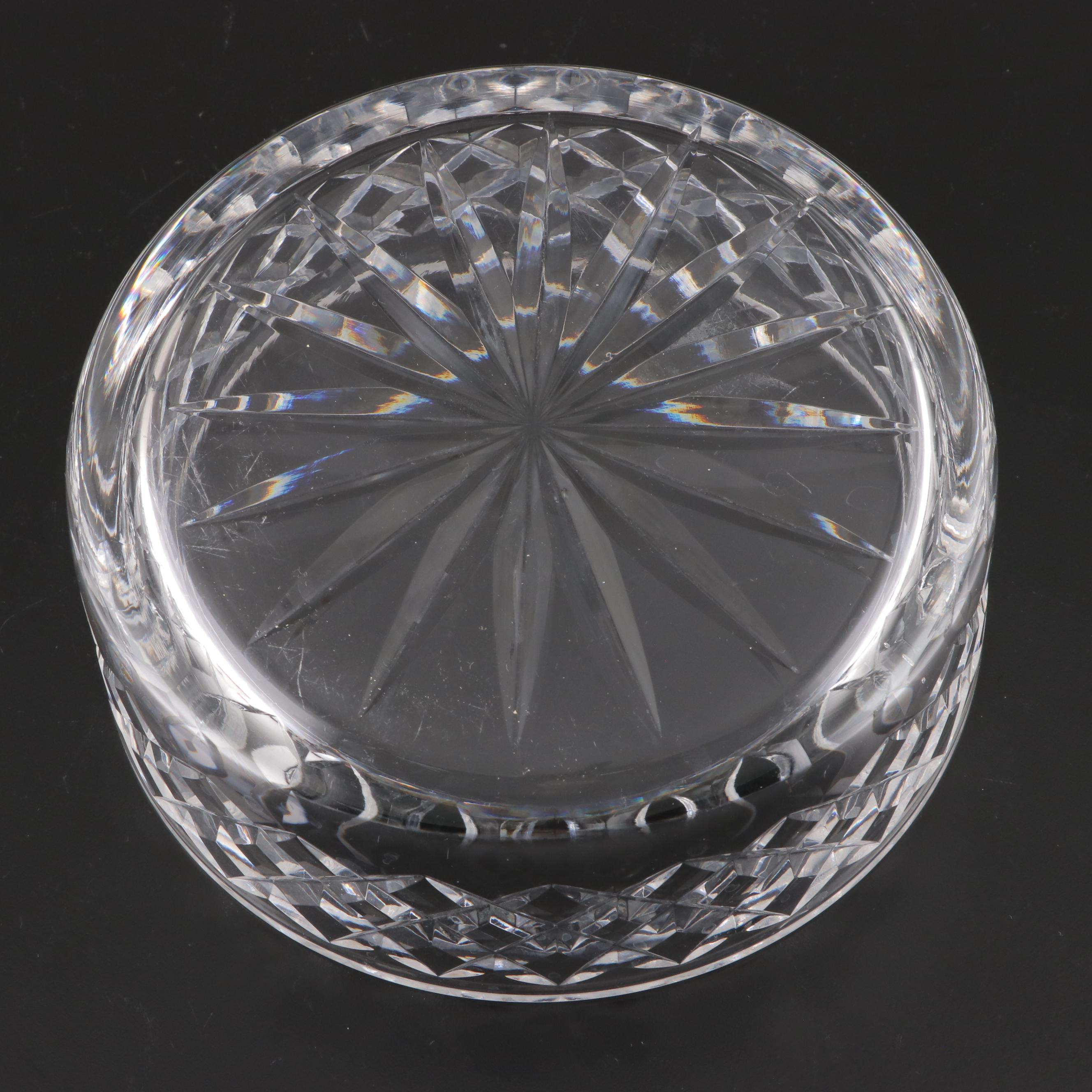 Waterford Crystal Candy Box with Other Swirl Molded Crystal Bottles