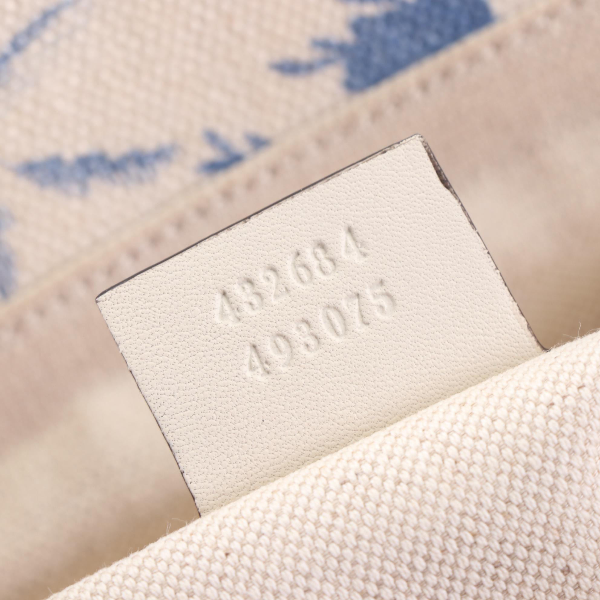 Gucci GG Ribbon Medium Tote in Herbarium Print Canvas and Leather