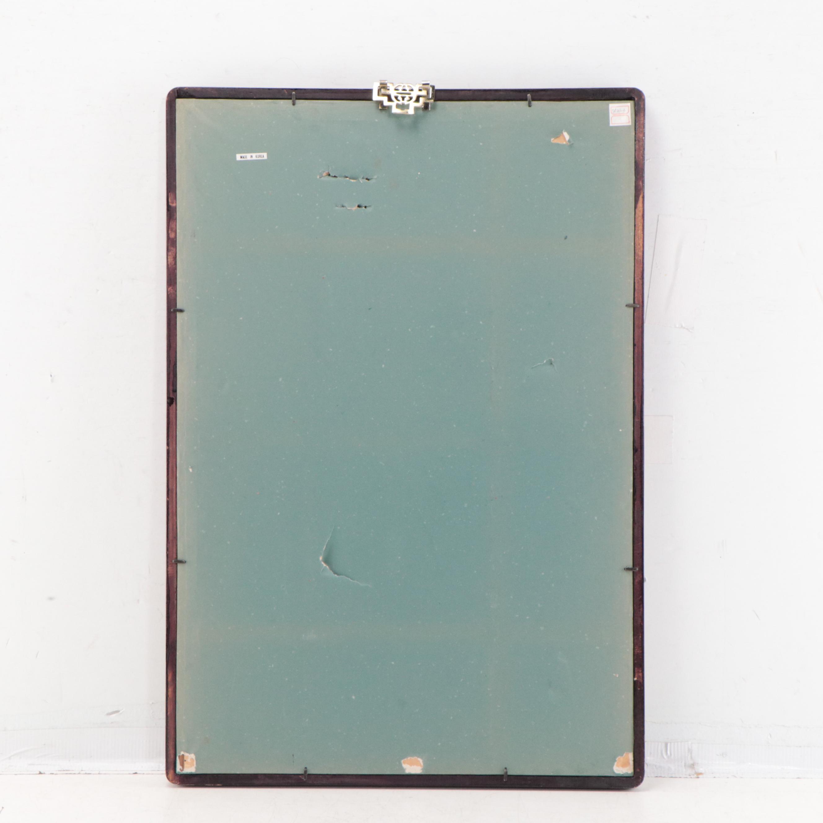 Japanese Gouache Painting of Crane in Snow