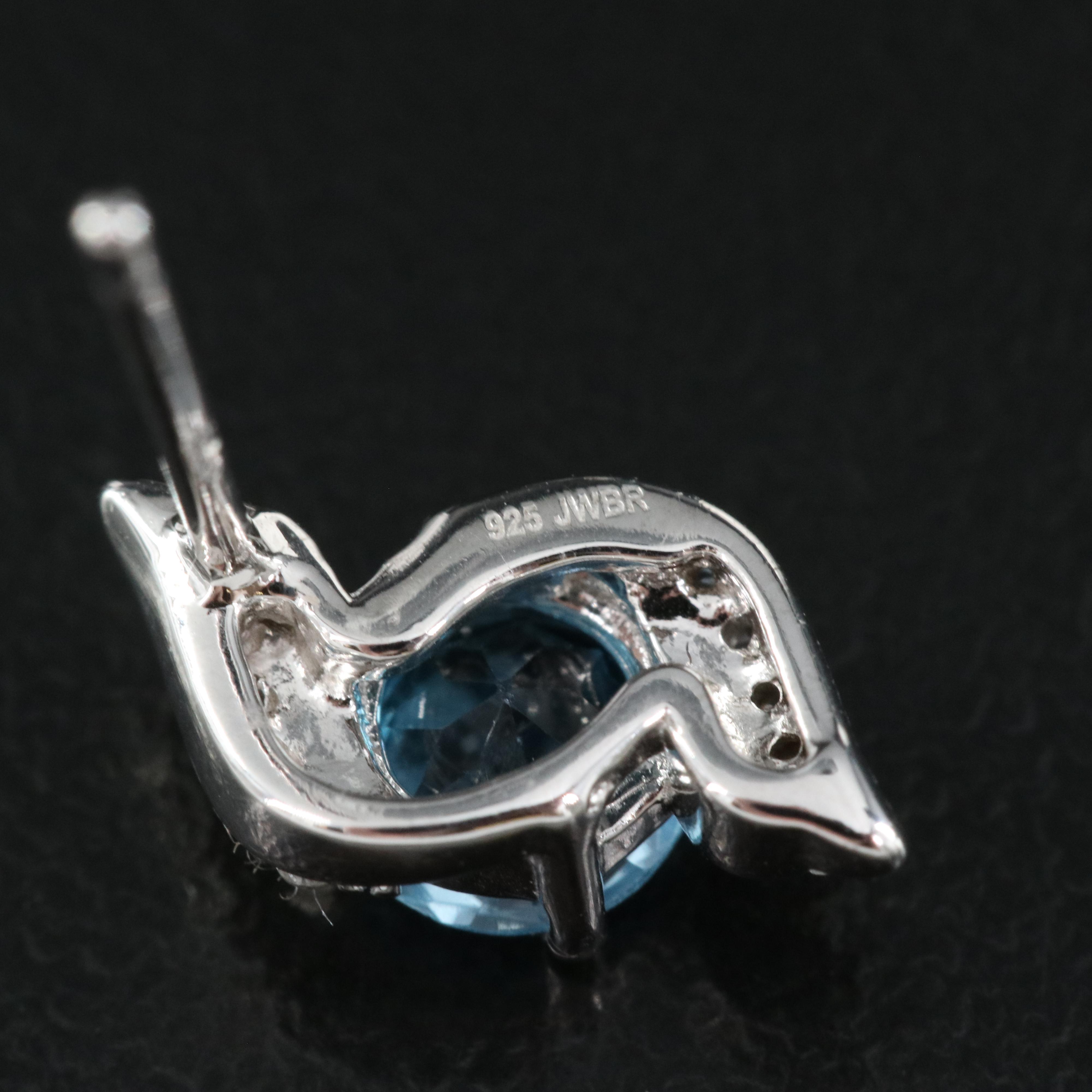 Sterling Silver Topaz and Sapphire Earrings