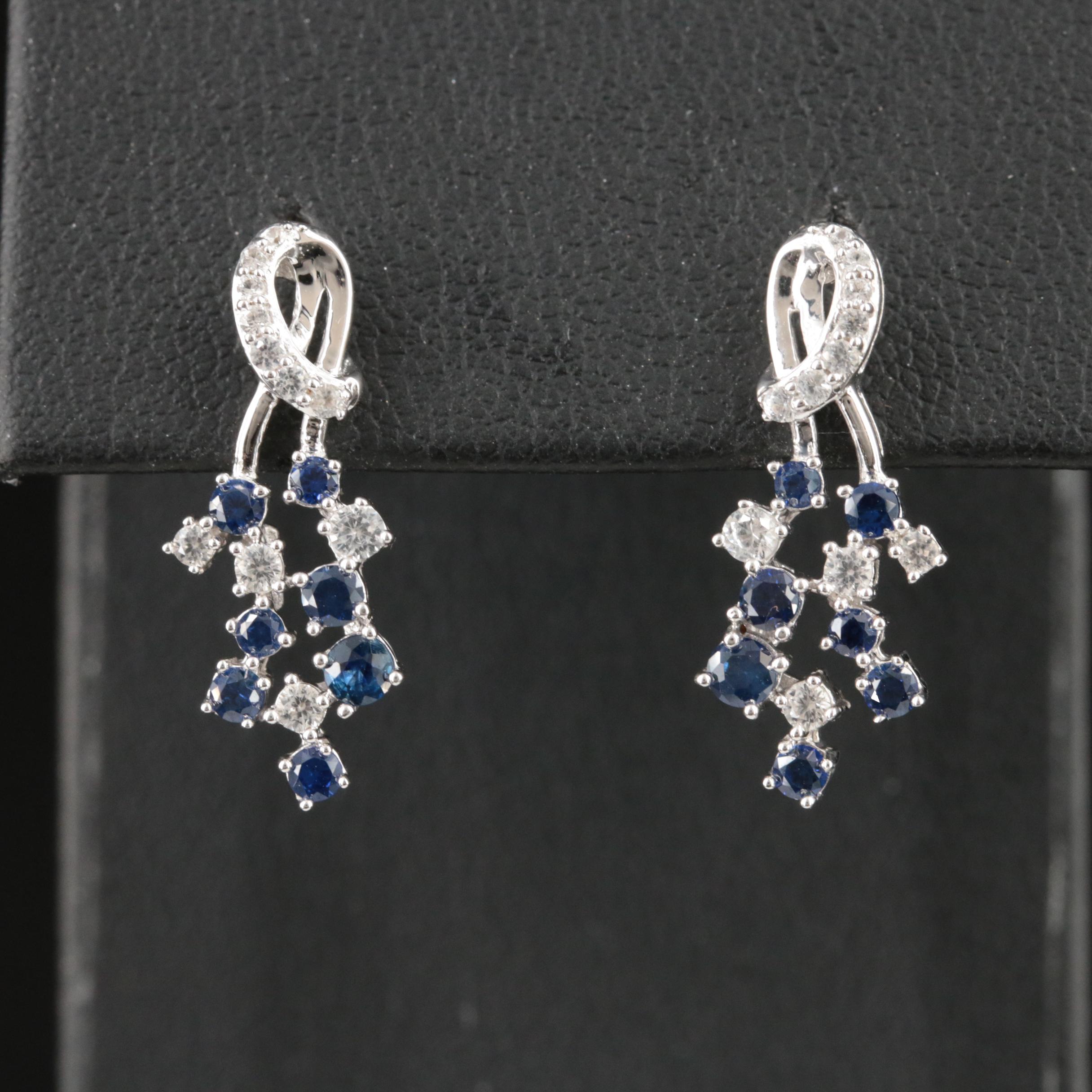 Sterling Sapphire Earrings