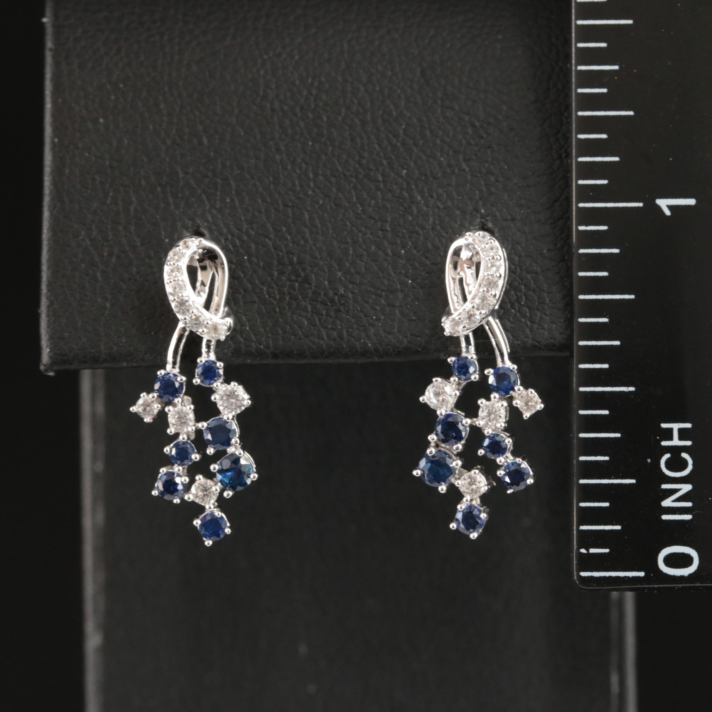 Sterling Sapphire Earrings
