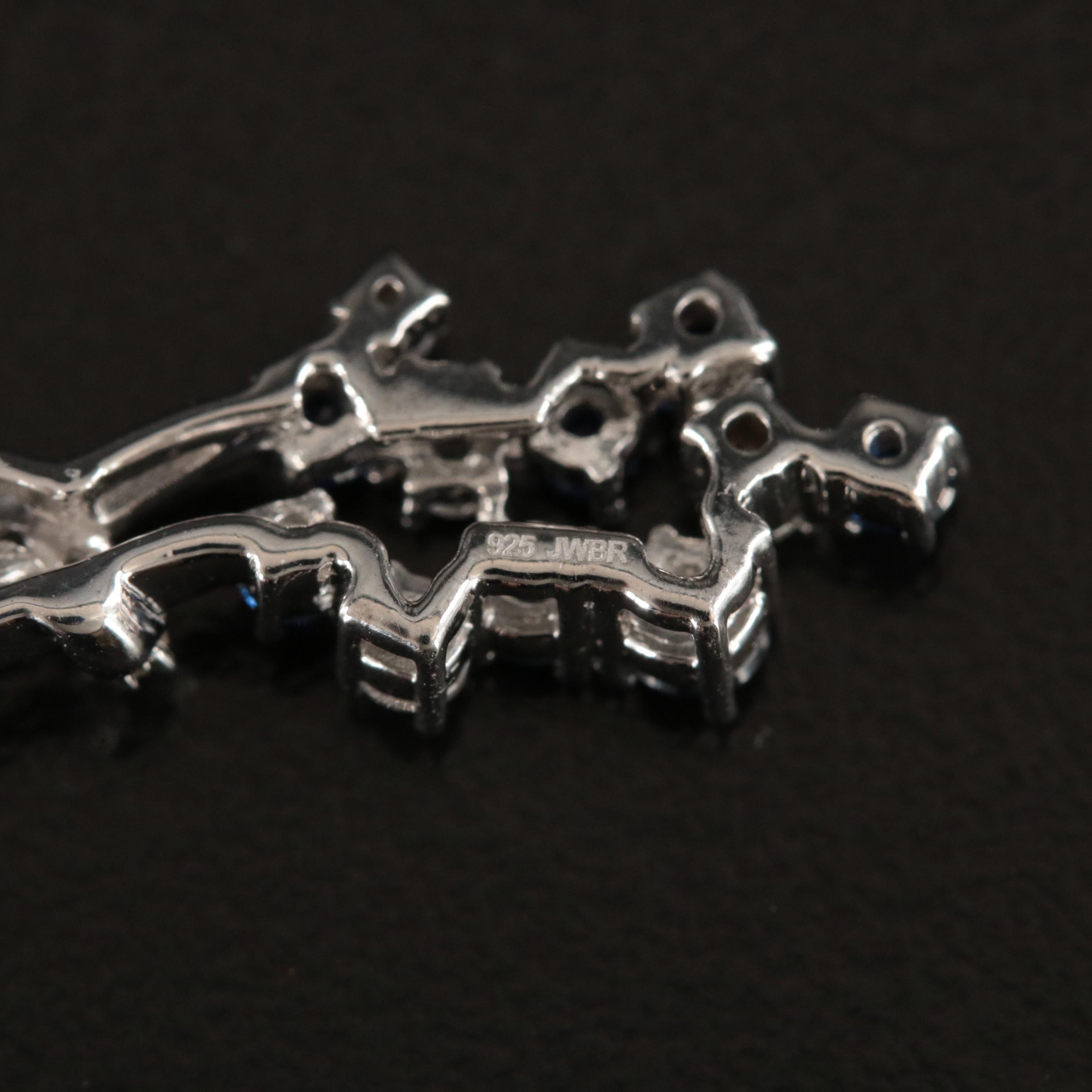 Sterling Sapphire Earrings