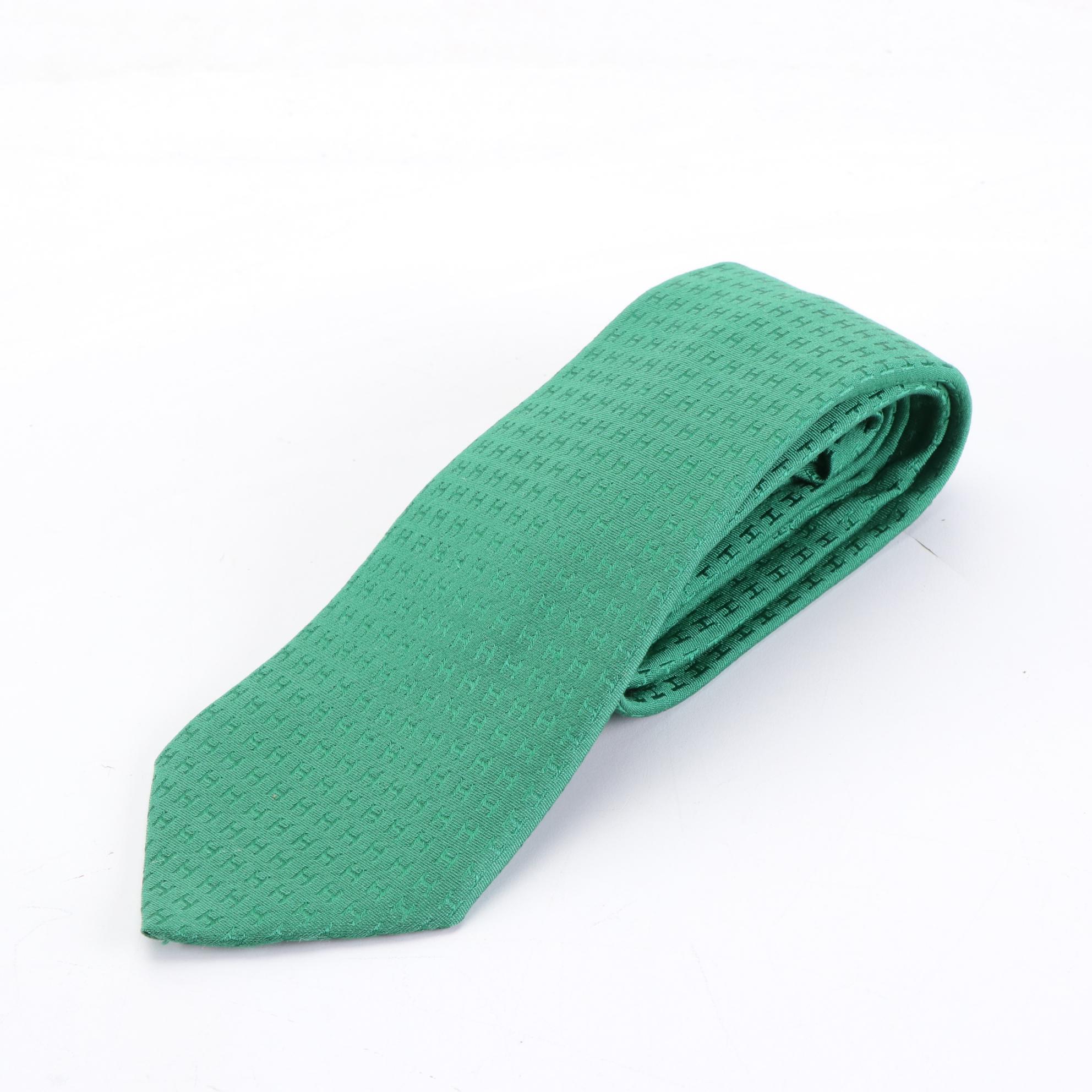 Hermès Patterned Hand-Stitched Silk Neckties