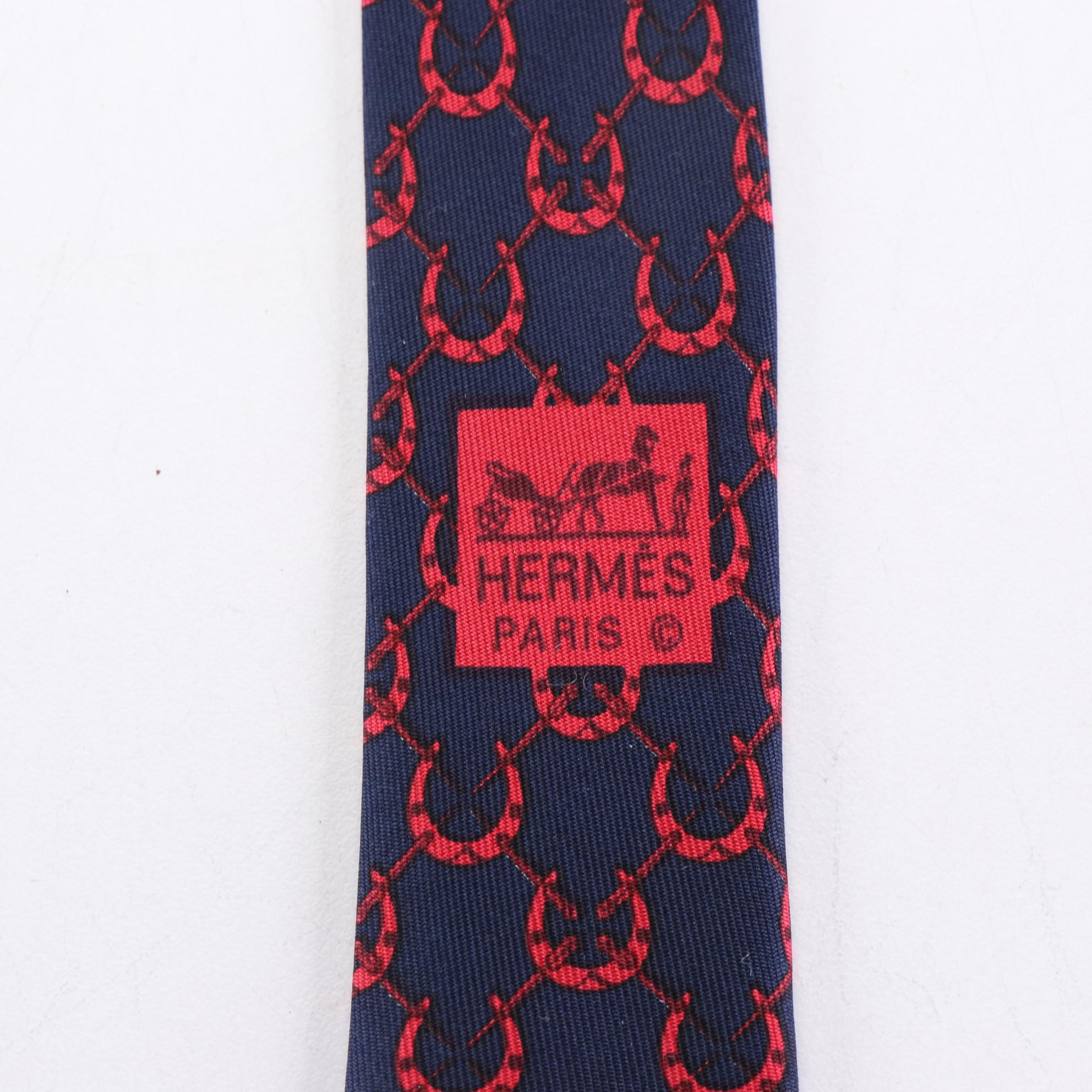 Hermès Patterned Hand-Stitched Silk Neckties