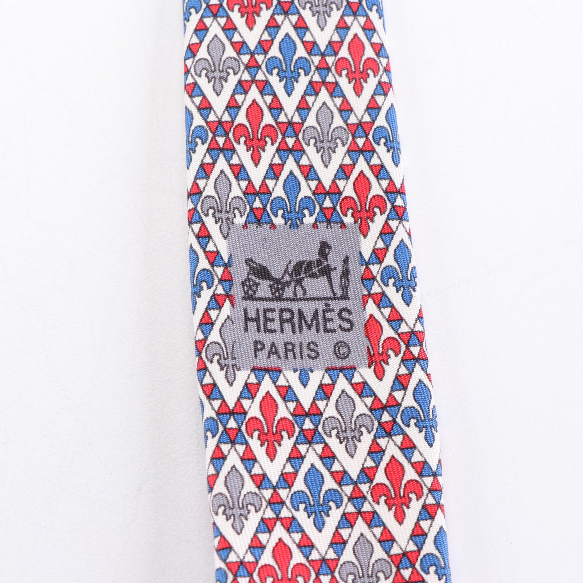 Hermès Patterned Hand-Stitched Silk Neckties