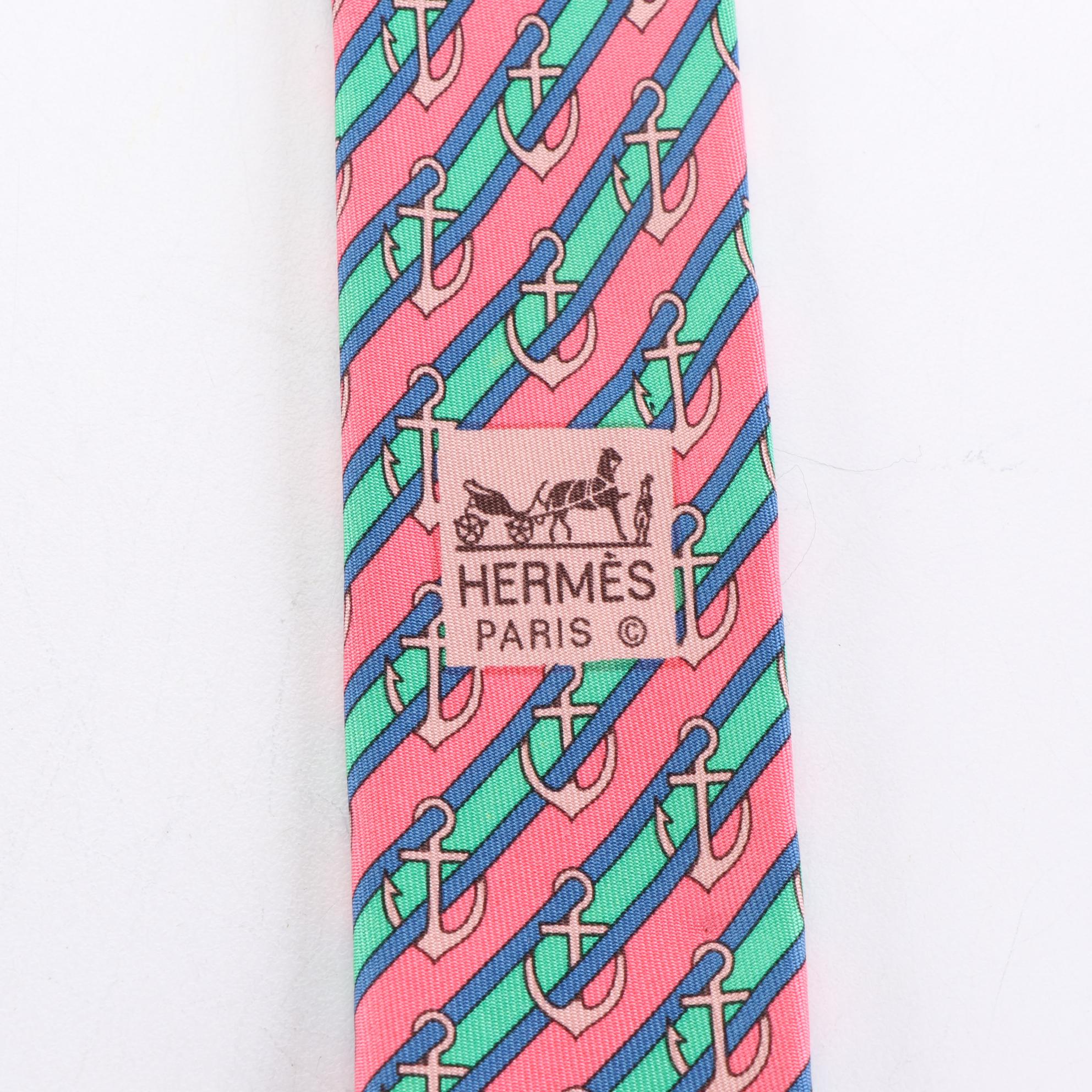 Hermès Patterned Hand-Stitched Silk Neckties